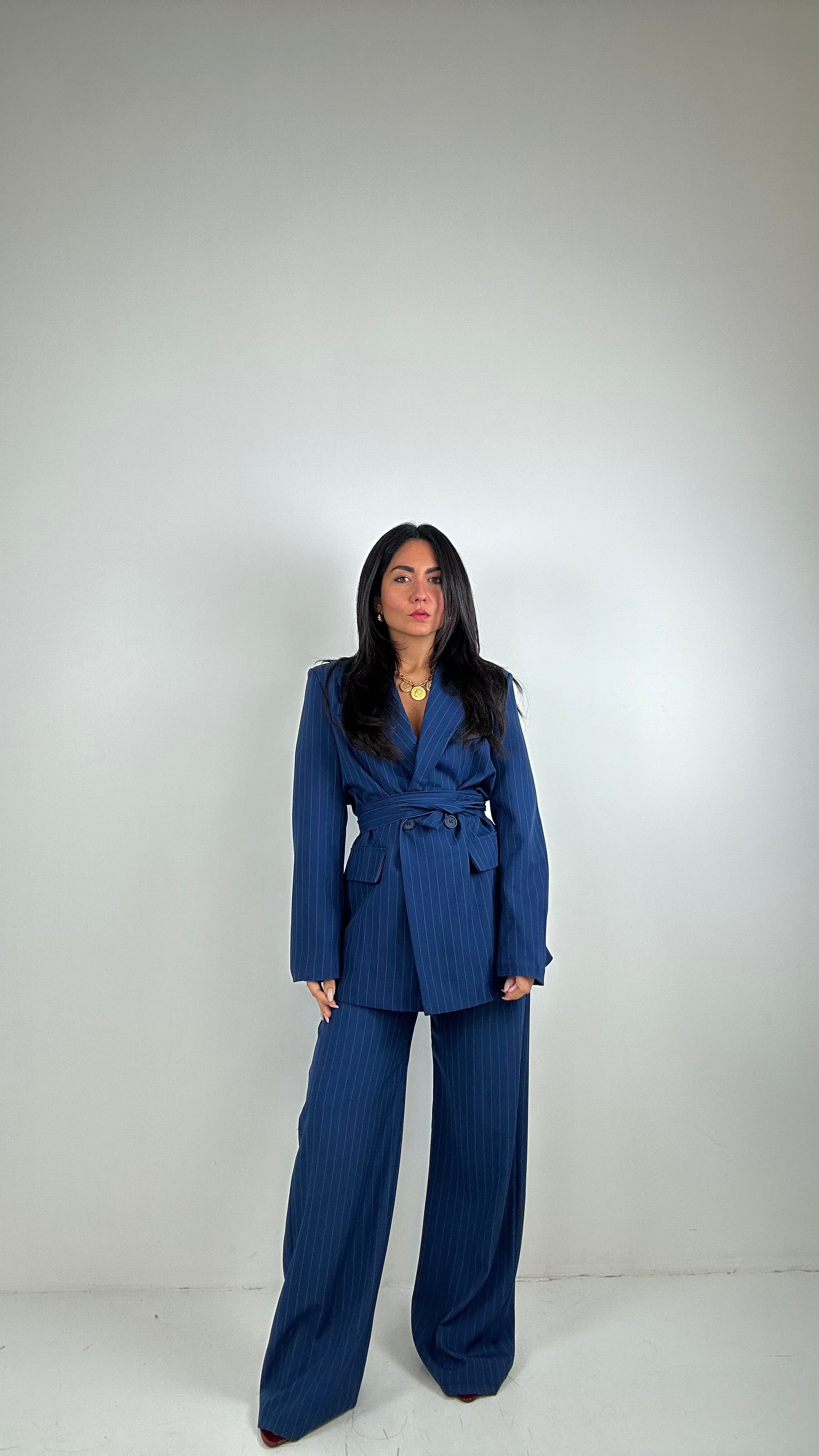 Tailleur GESSATO CINTURA - BLU
