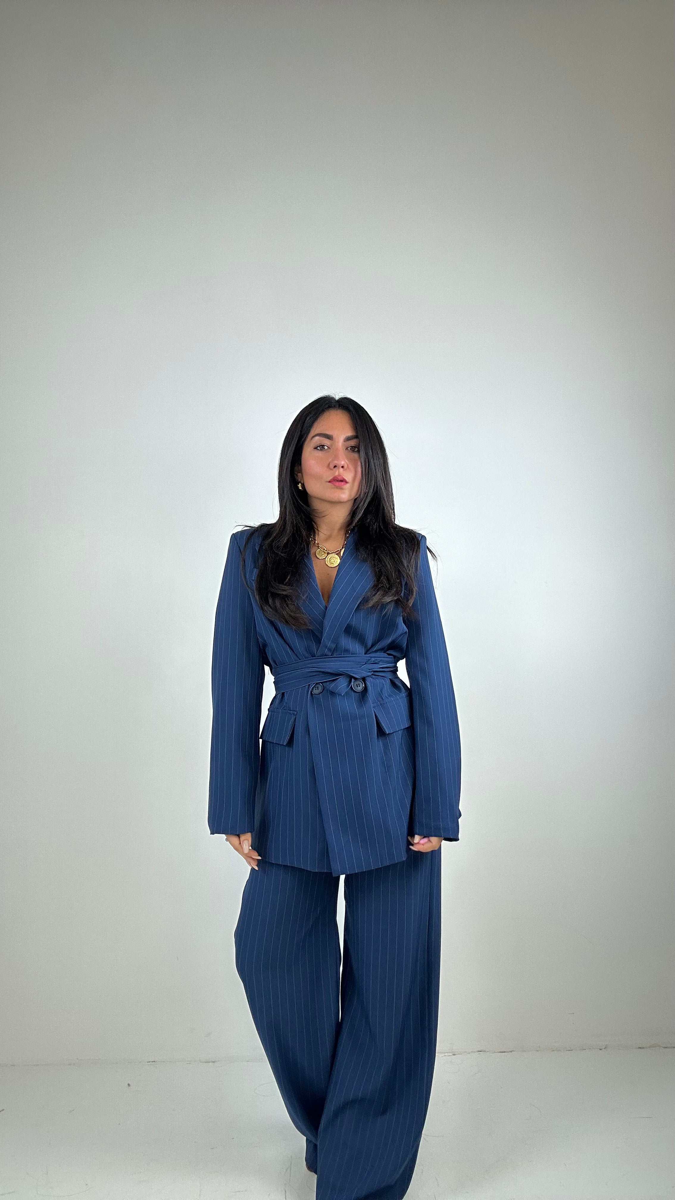 Tailleur GESSATO CINTURA - BLU