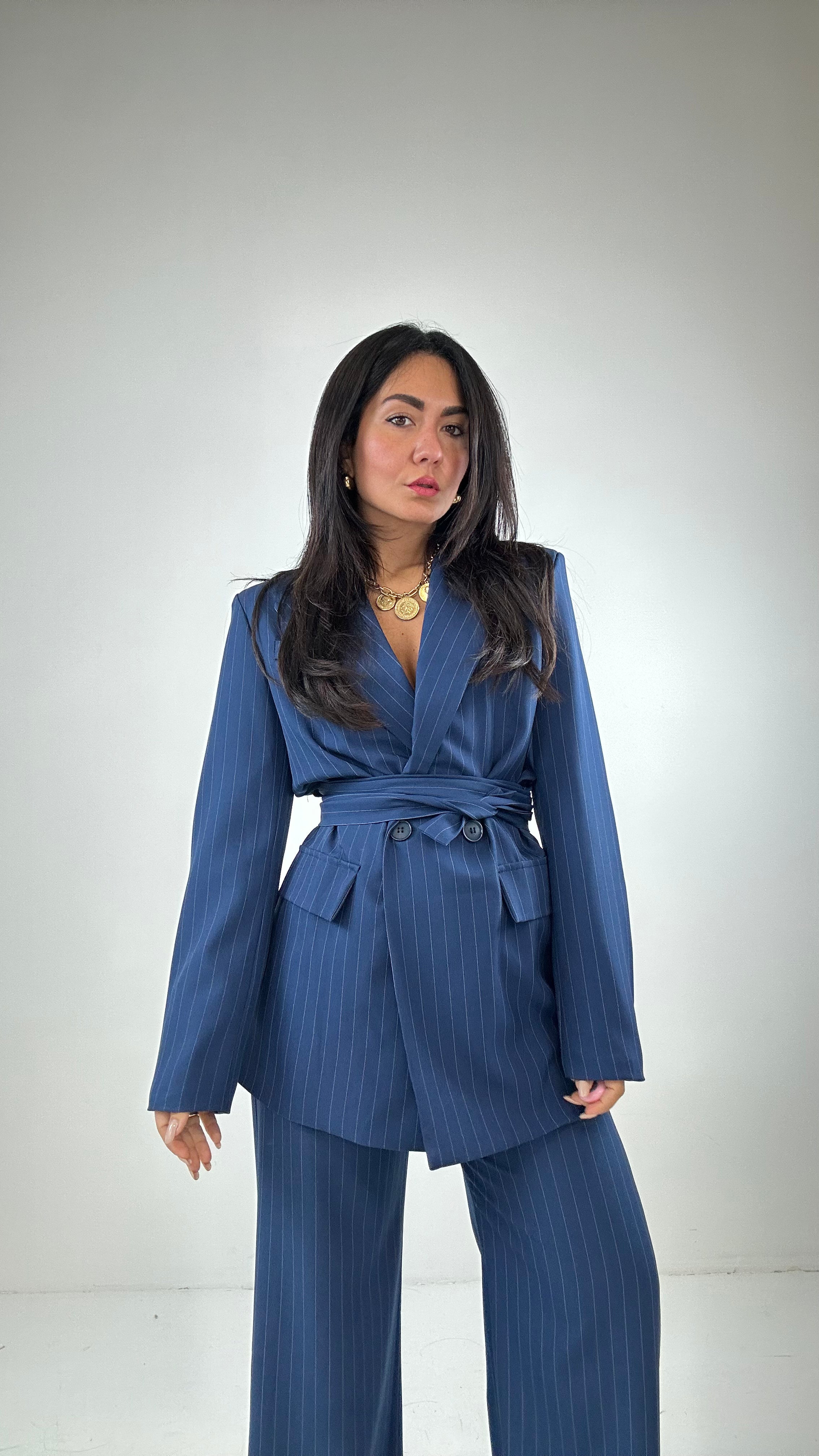 Tailleur GESSATO CINTURA - BLU