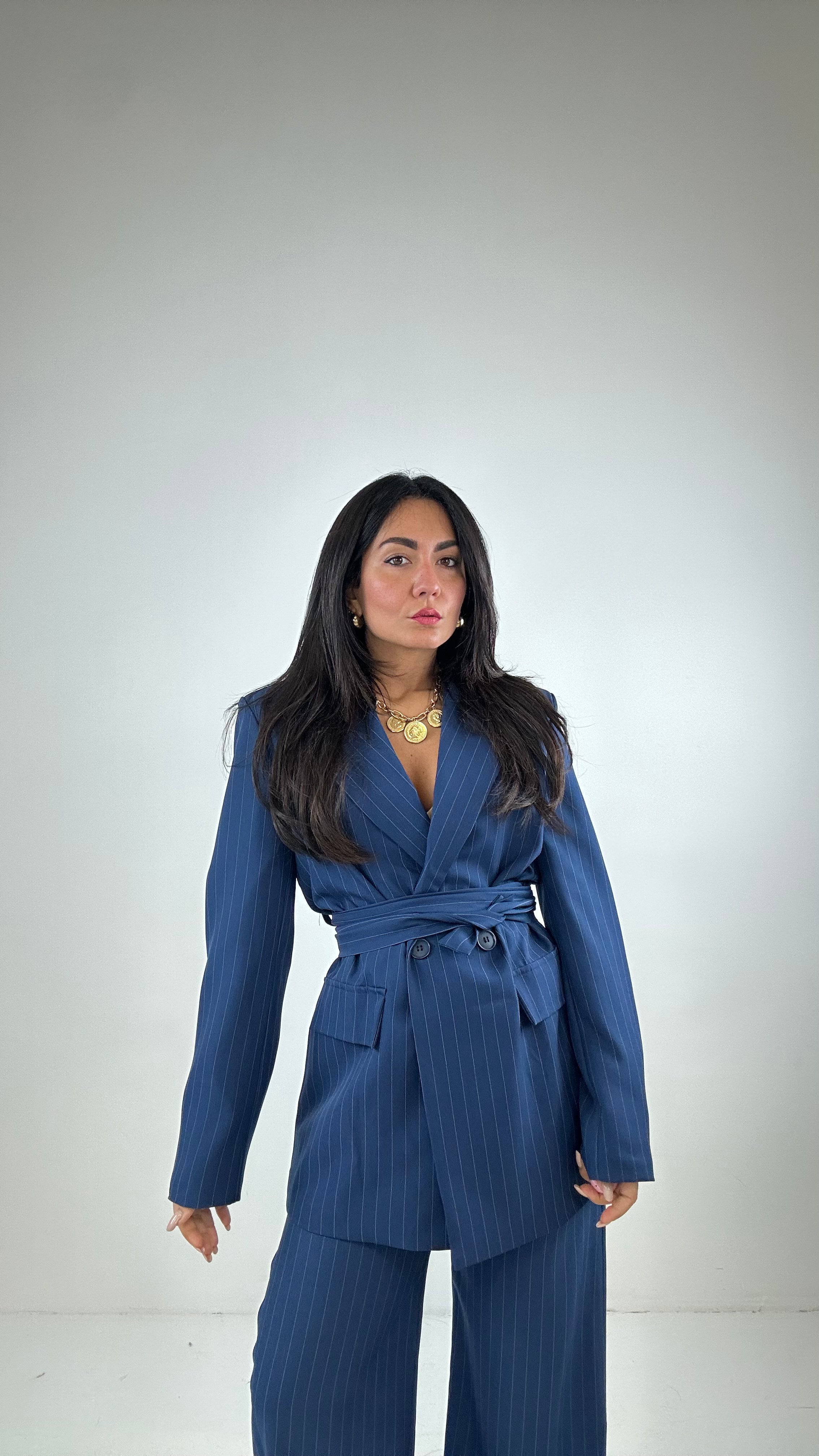 Tailleur GESSATO CINTURA - BLU