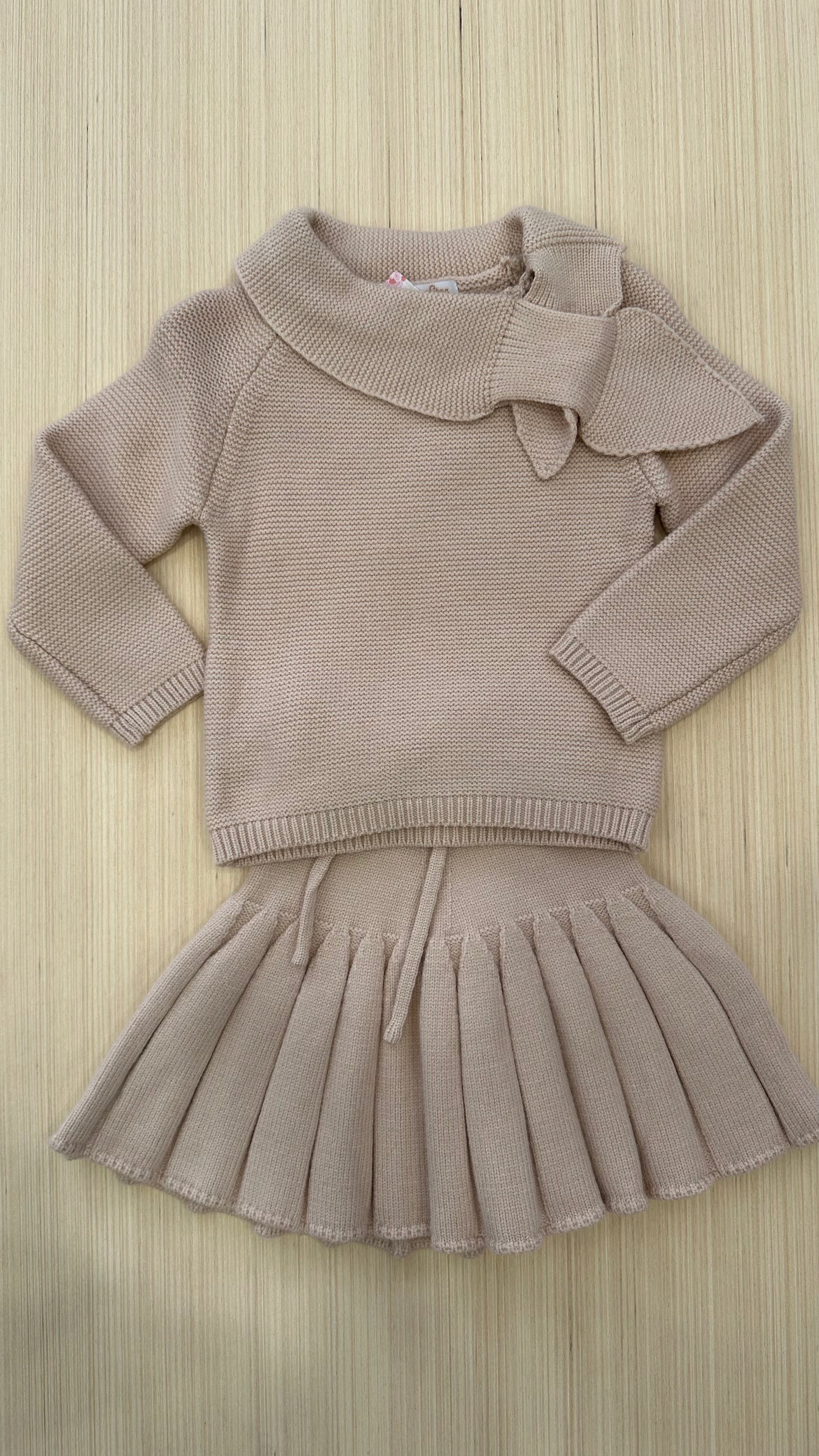 Coordinato IN MAGLIA CON GONNA 12-36M - BEIGE