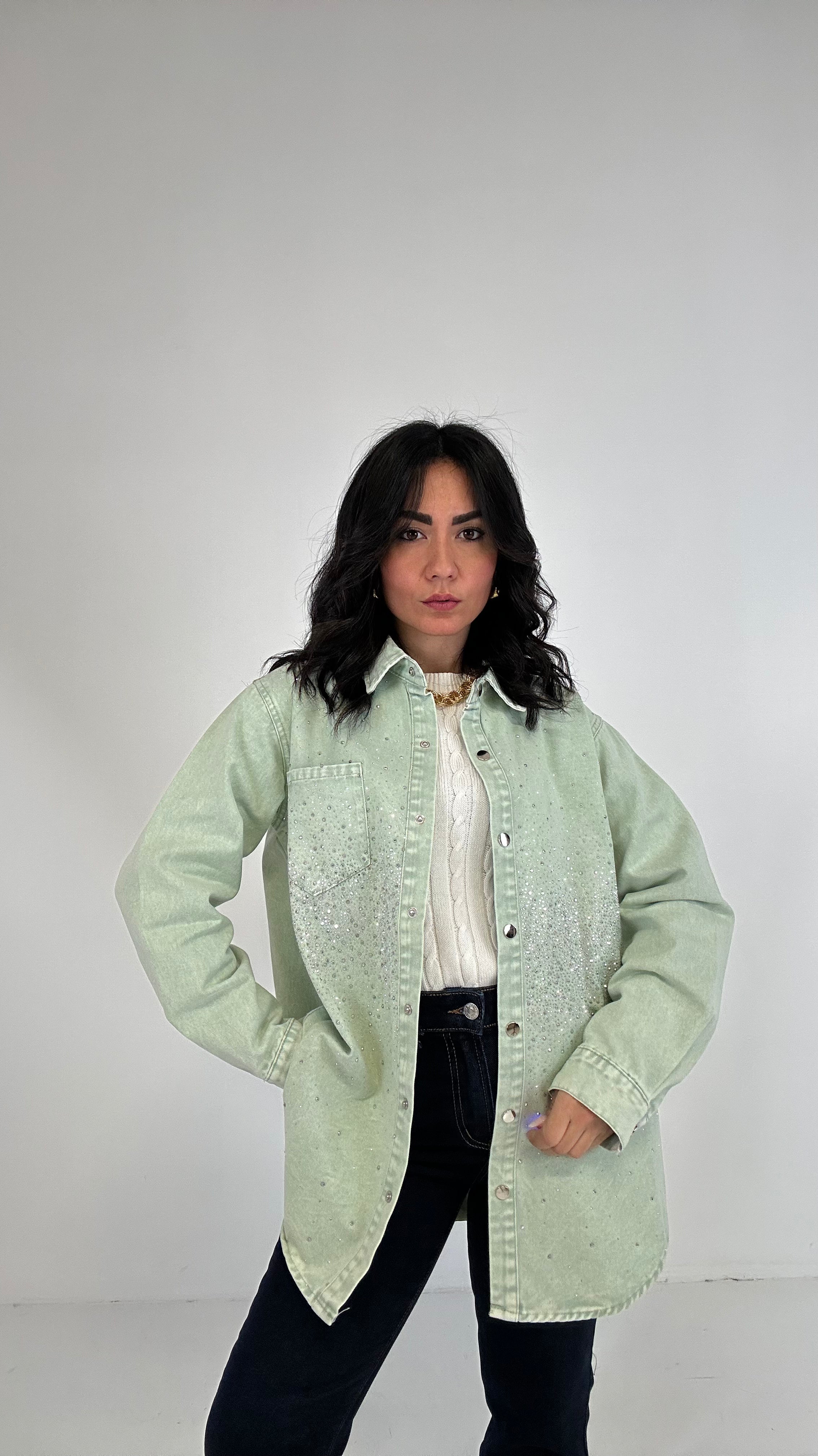 Camicia JEANS STRASSFULL - TIFFANY