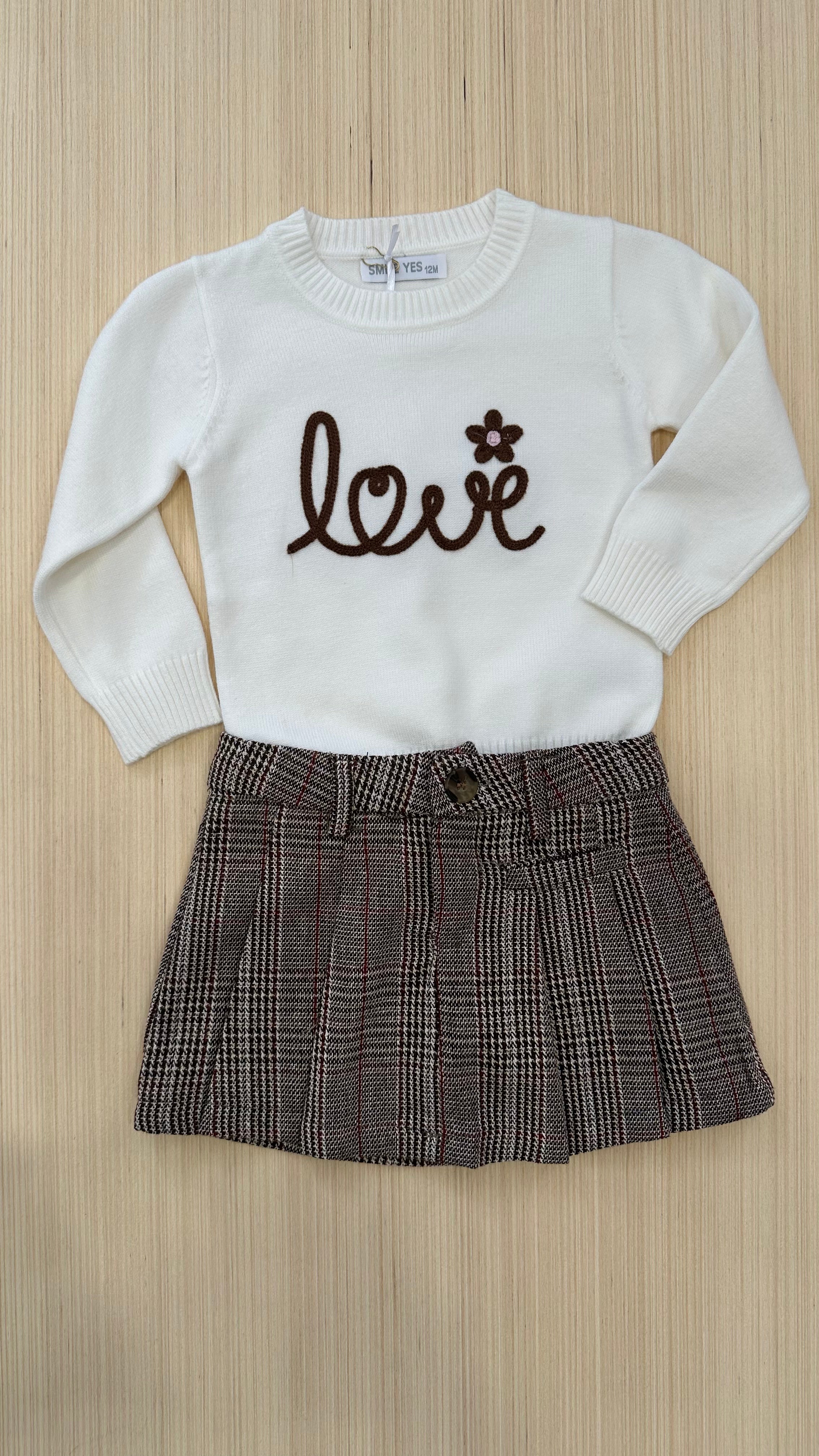 Pull LOVE 12-36M - BIANCO