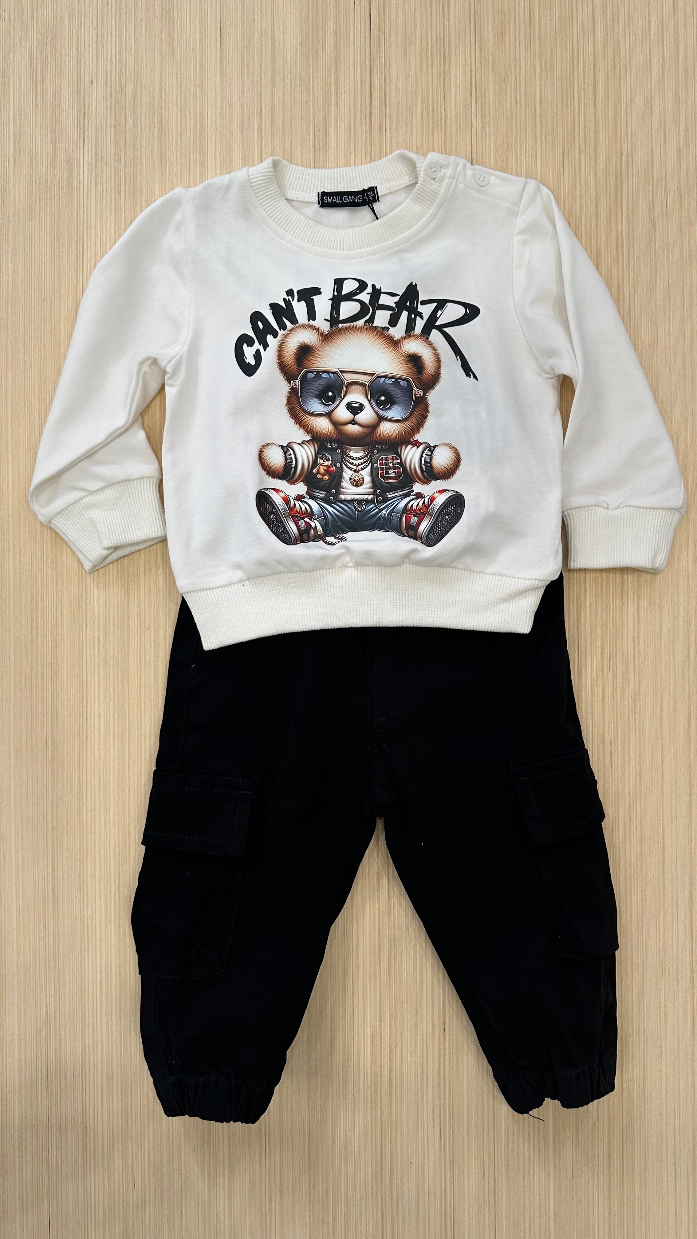 Completo CAN'T BEAR 12-36M - BIANCO