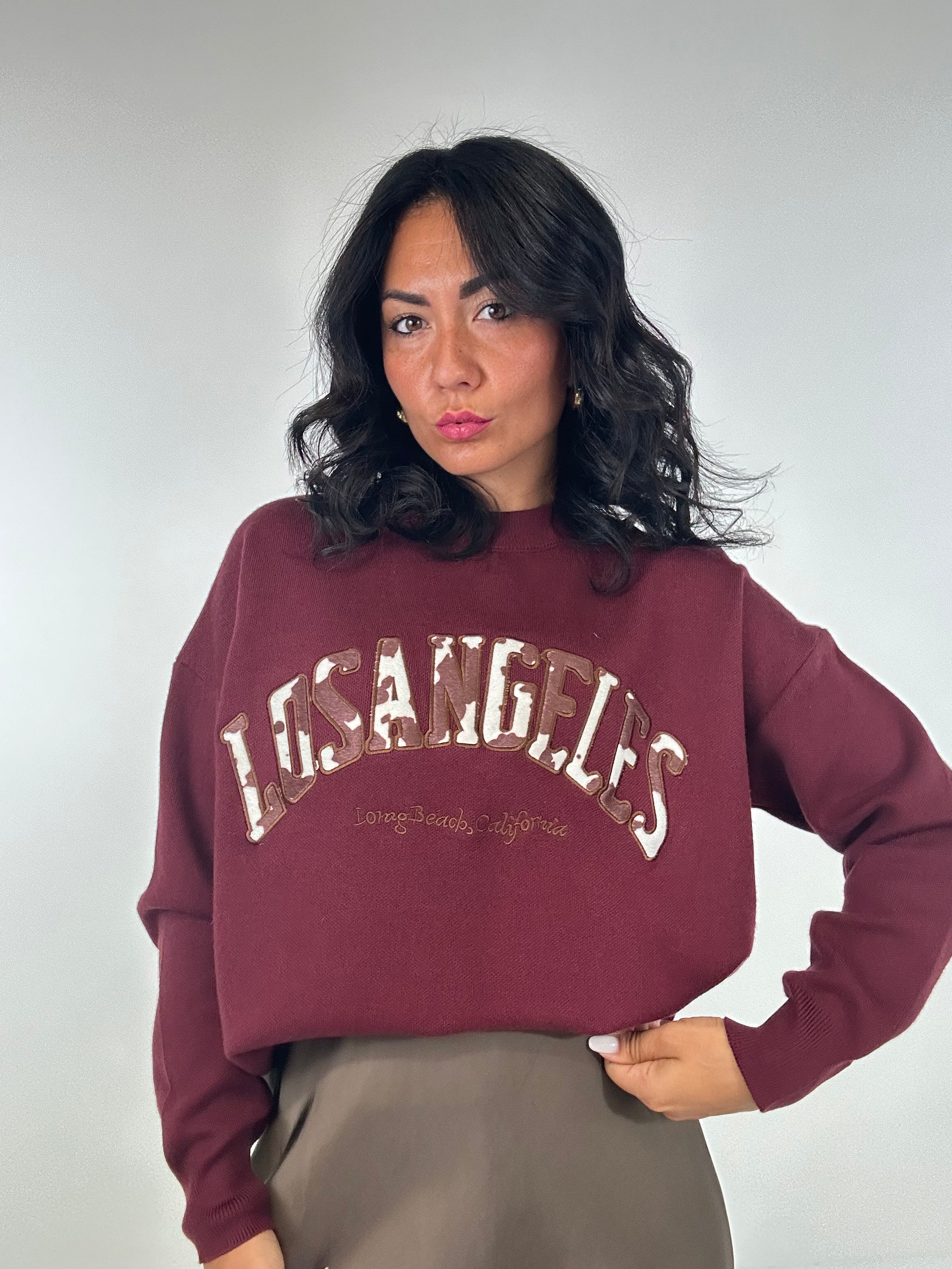 Pull LOS ANGELES MUCCATO - BORDEAUX