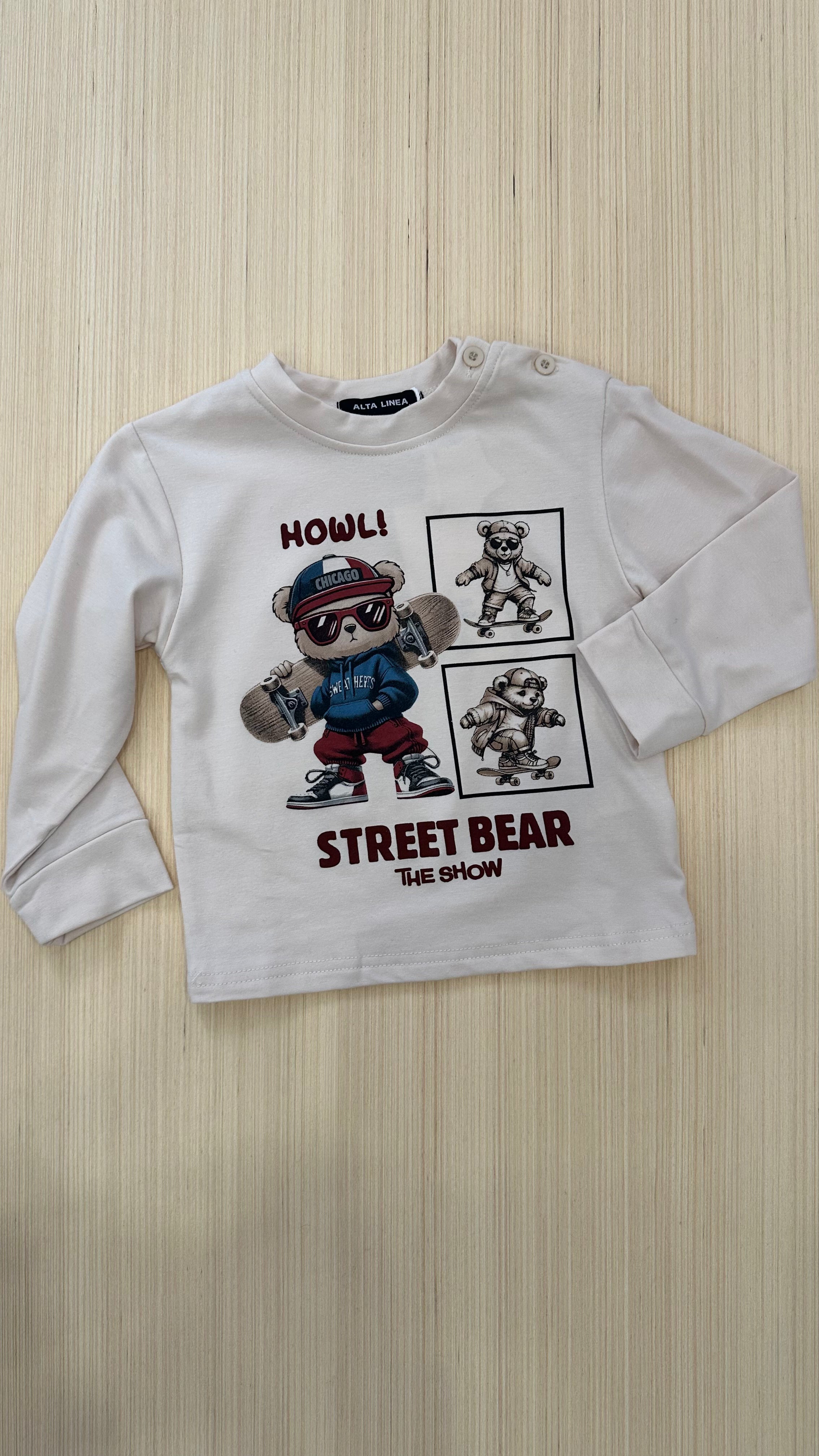 Maglia STREET ORSO 12-36M - BEIGE