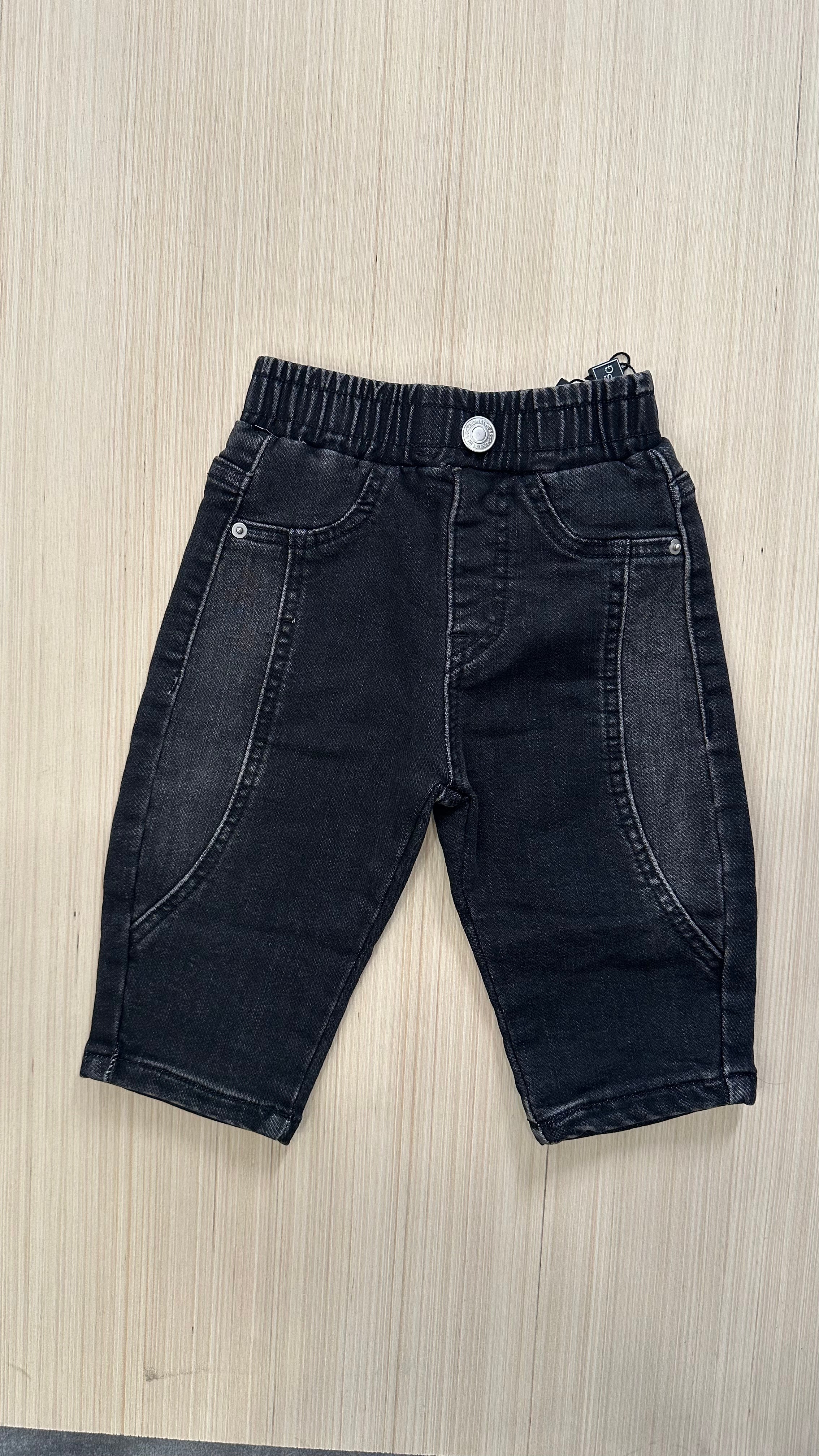 Jeans BALLON CON ELASTICO 12-36M - NERO