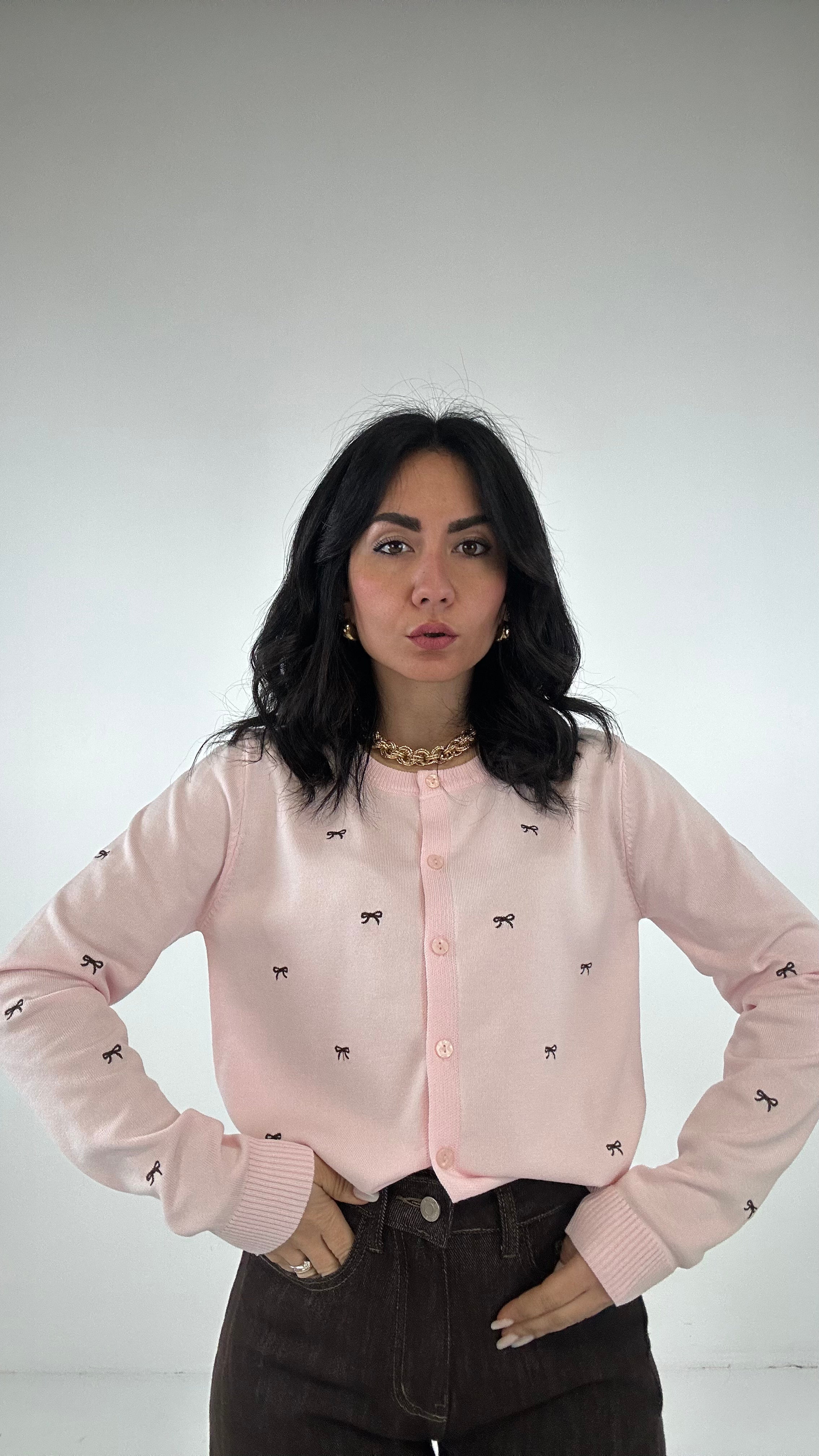 Cardigan FIOCCHETTI - ROSA