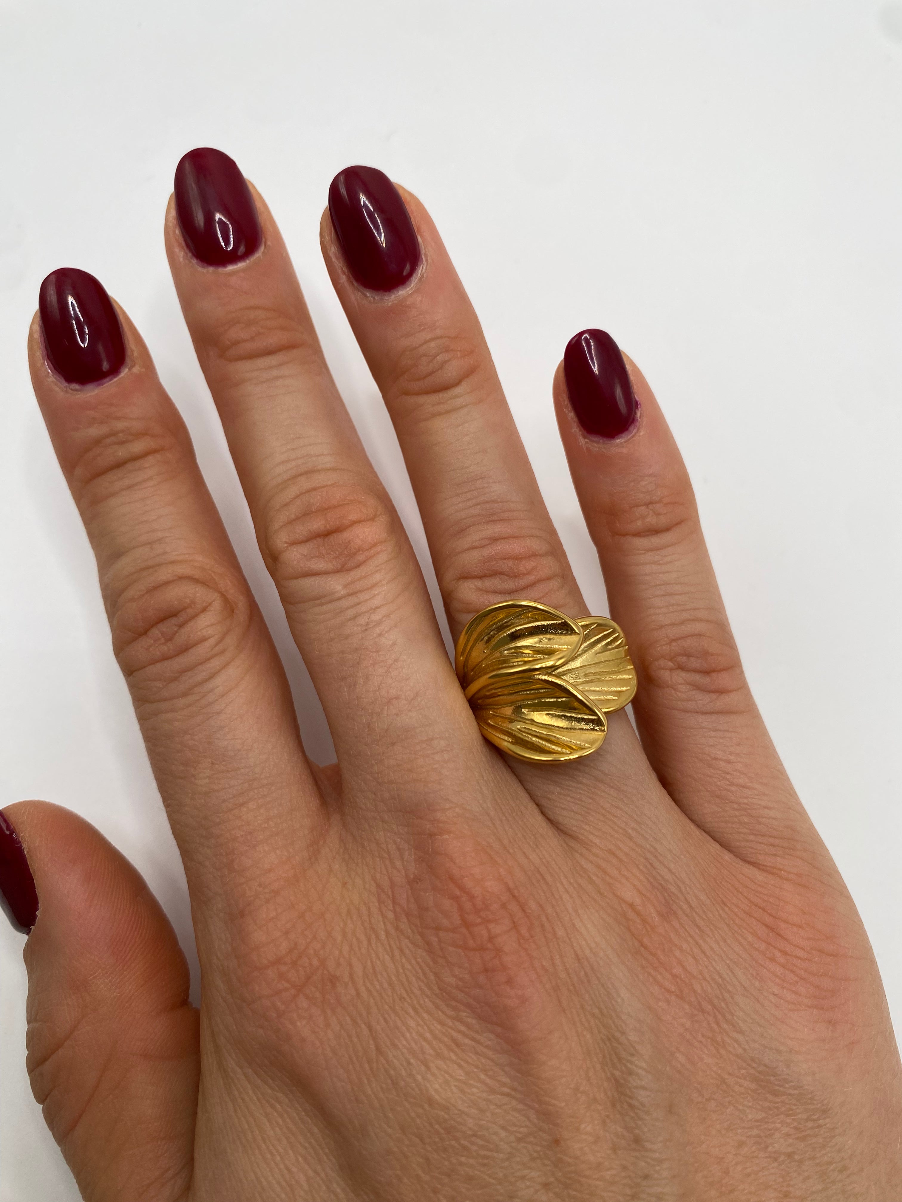 Anello TRE FOGLIE - ORO