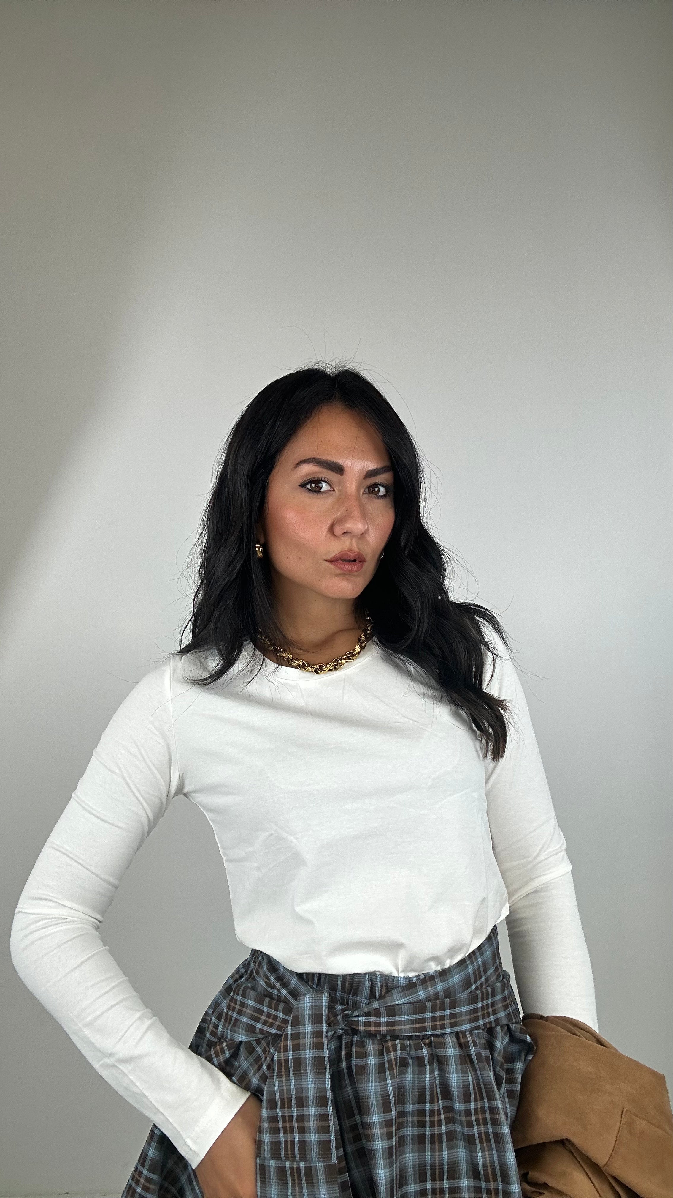 Maglia COTONE MANICA LUNGA - BIANCO