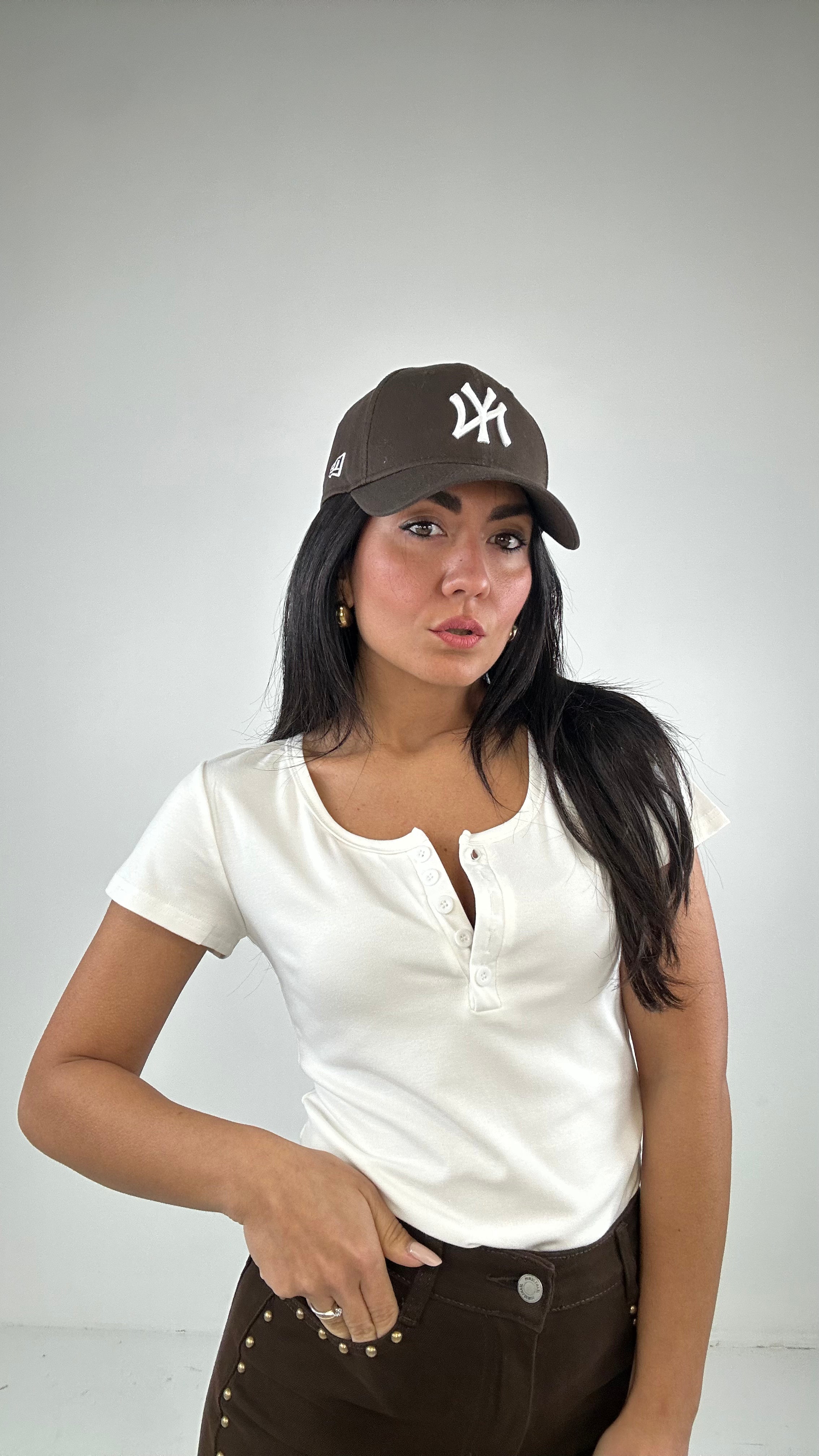Maglia SERAFINA MEZZA MANICA - BIANCO
