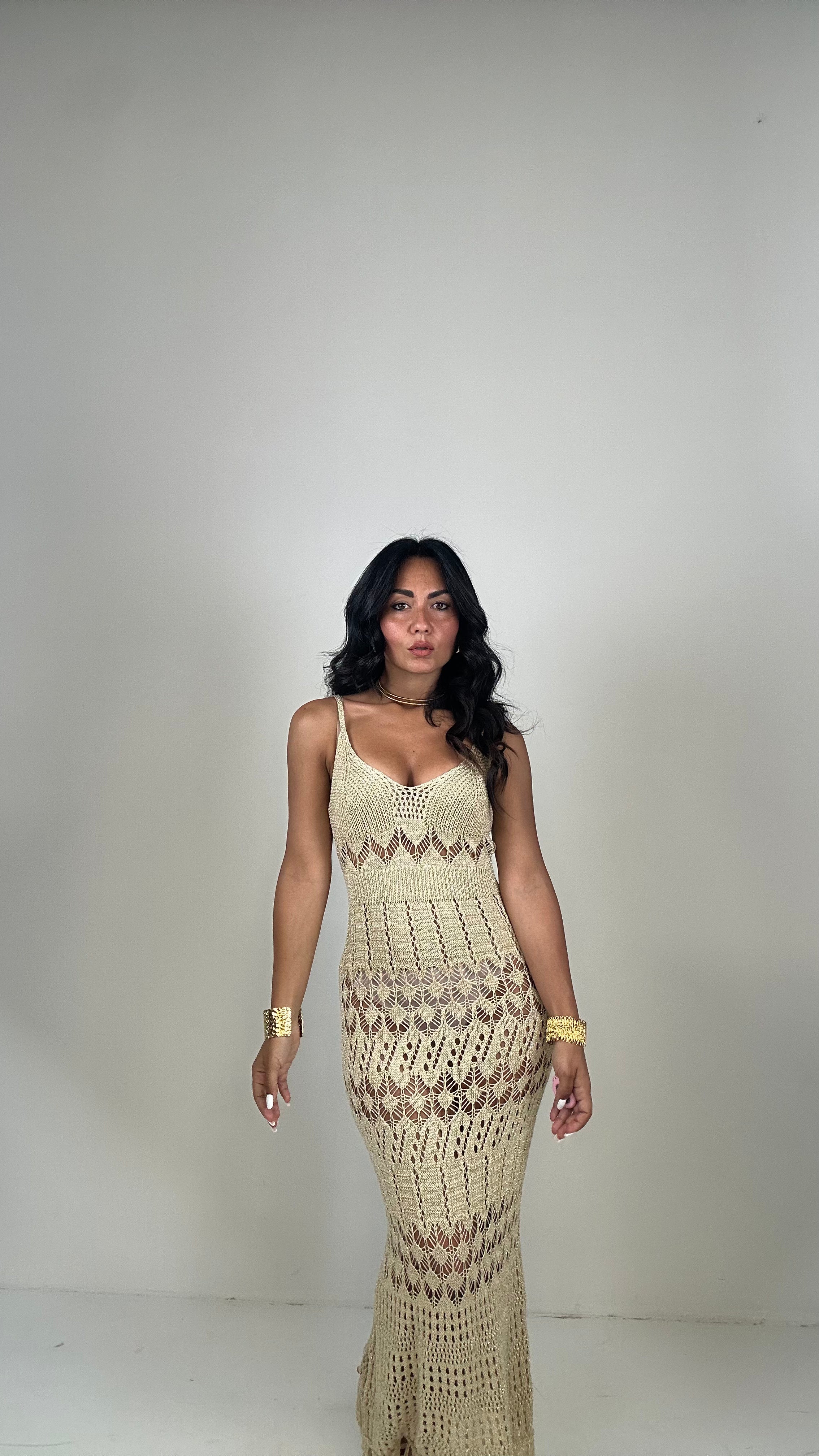 Vestito IN MAGLIA LUX - BEIGE