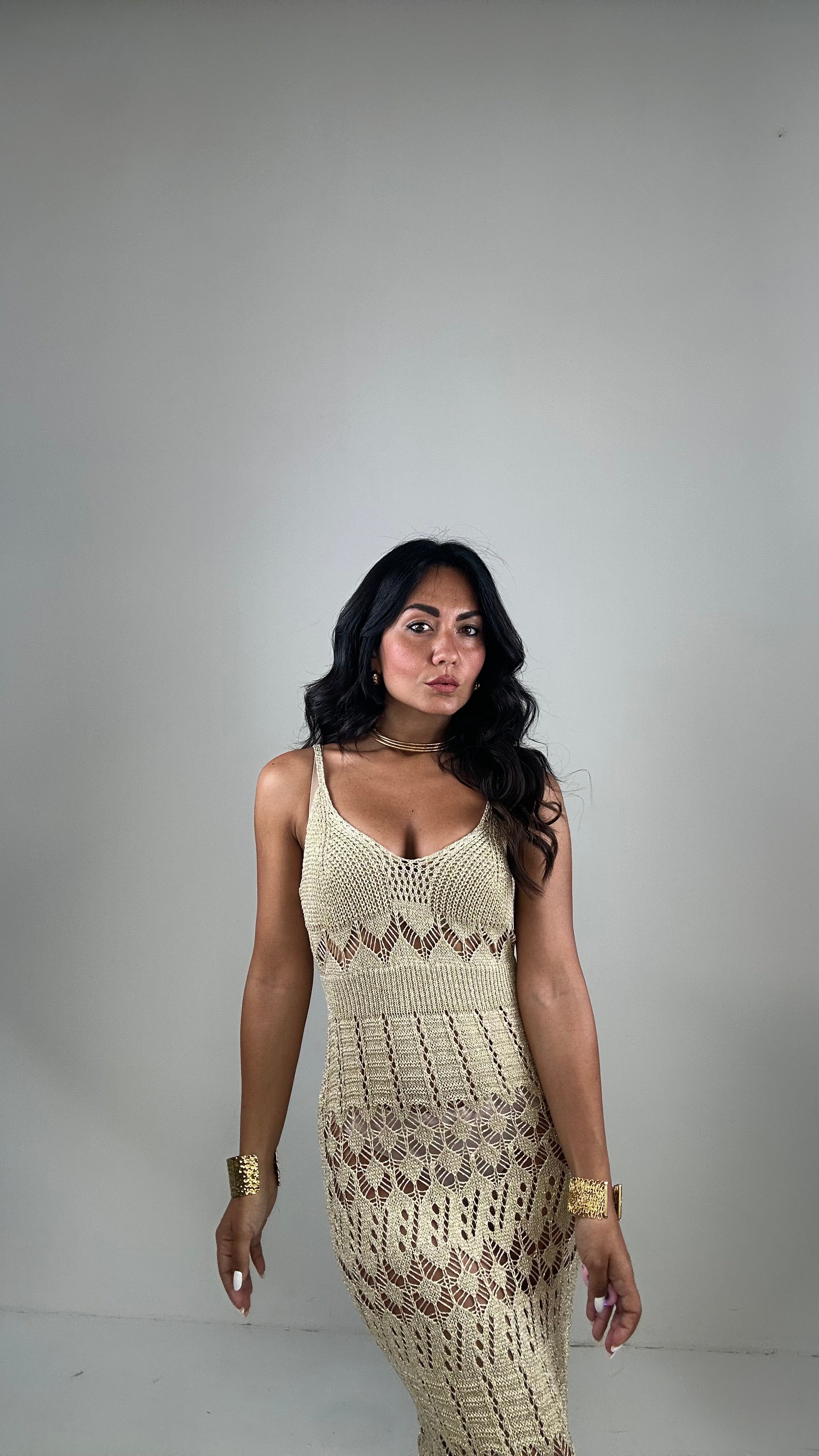 Vestito IN MAGLIA LUX - BEIGE