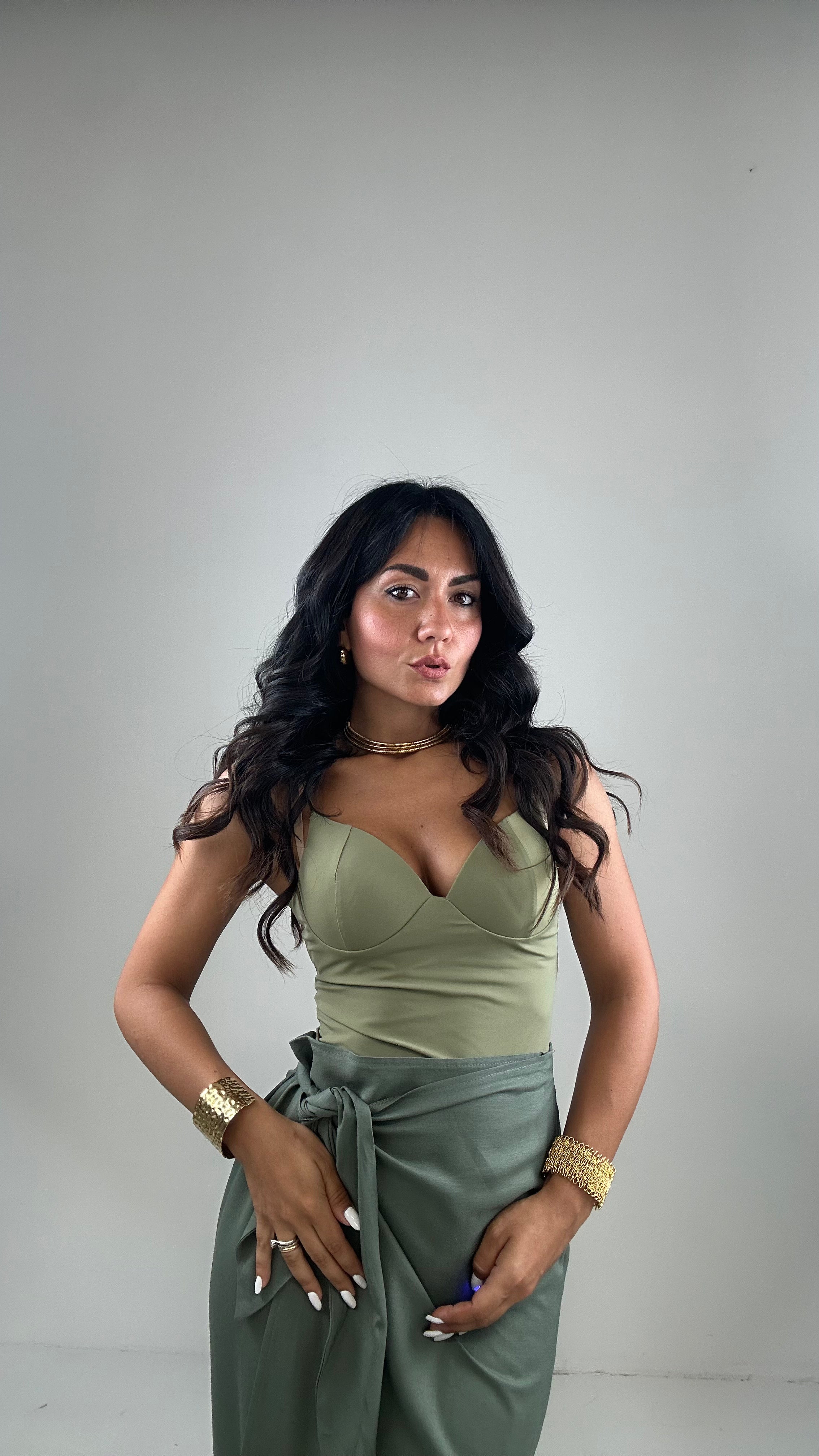 Top COPPA INTEGRATA - VERDE MILITARE