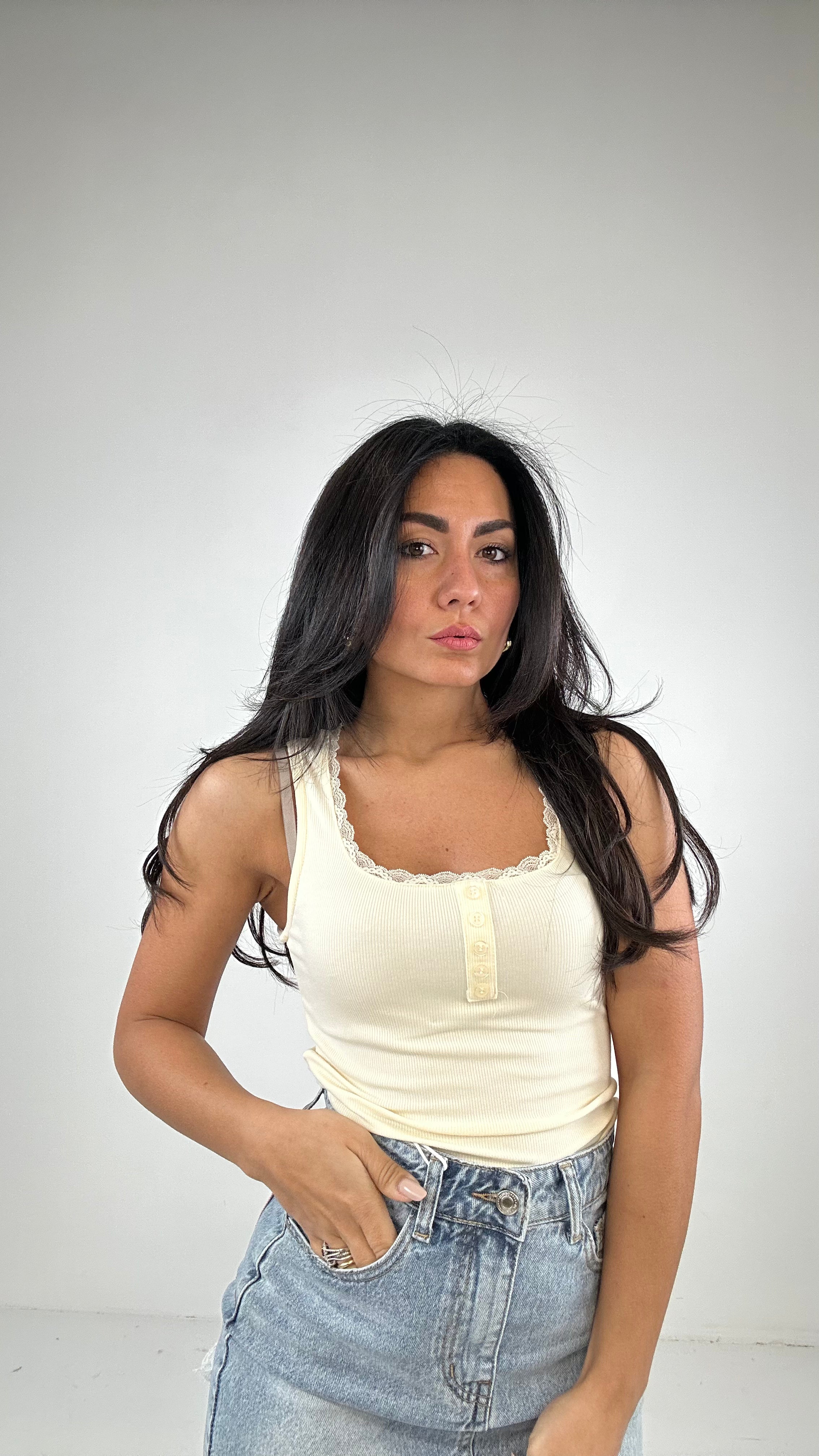 Body CON PIZZO - CREMA