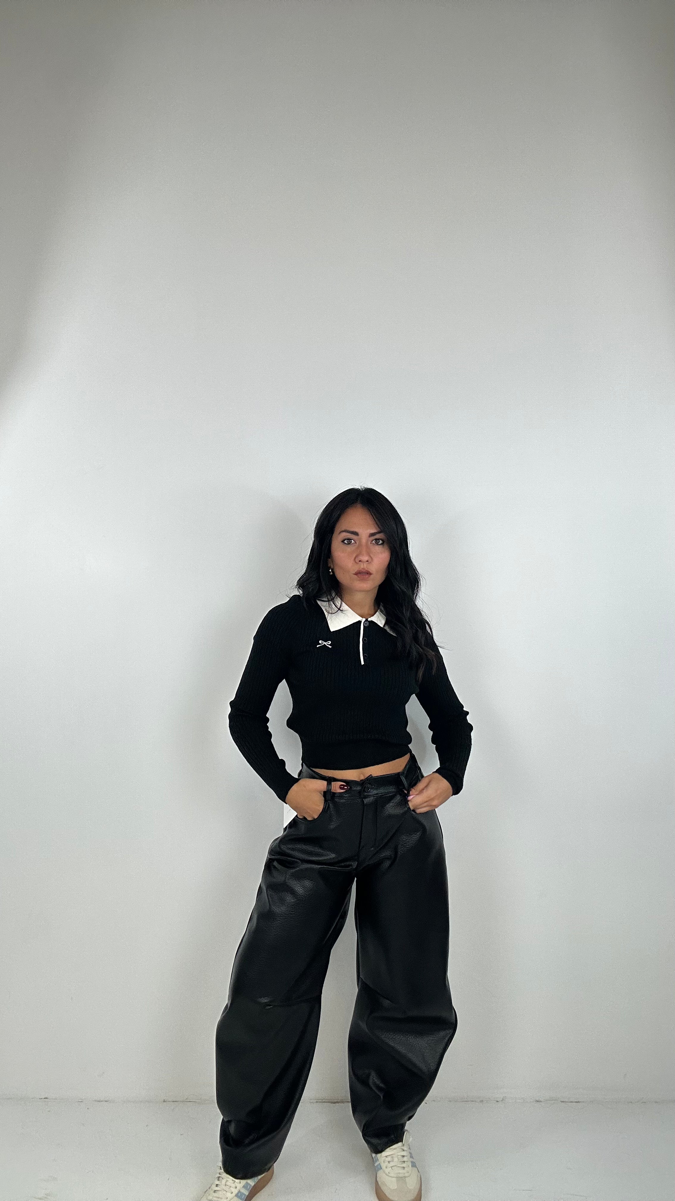 Pantalone BALL ECOPELLE - NERO