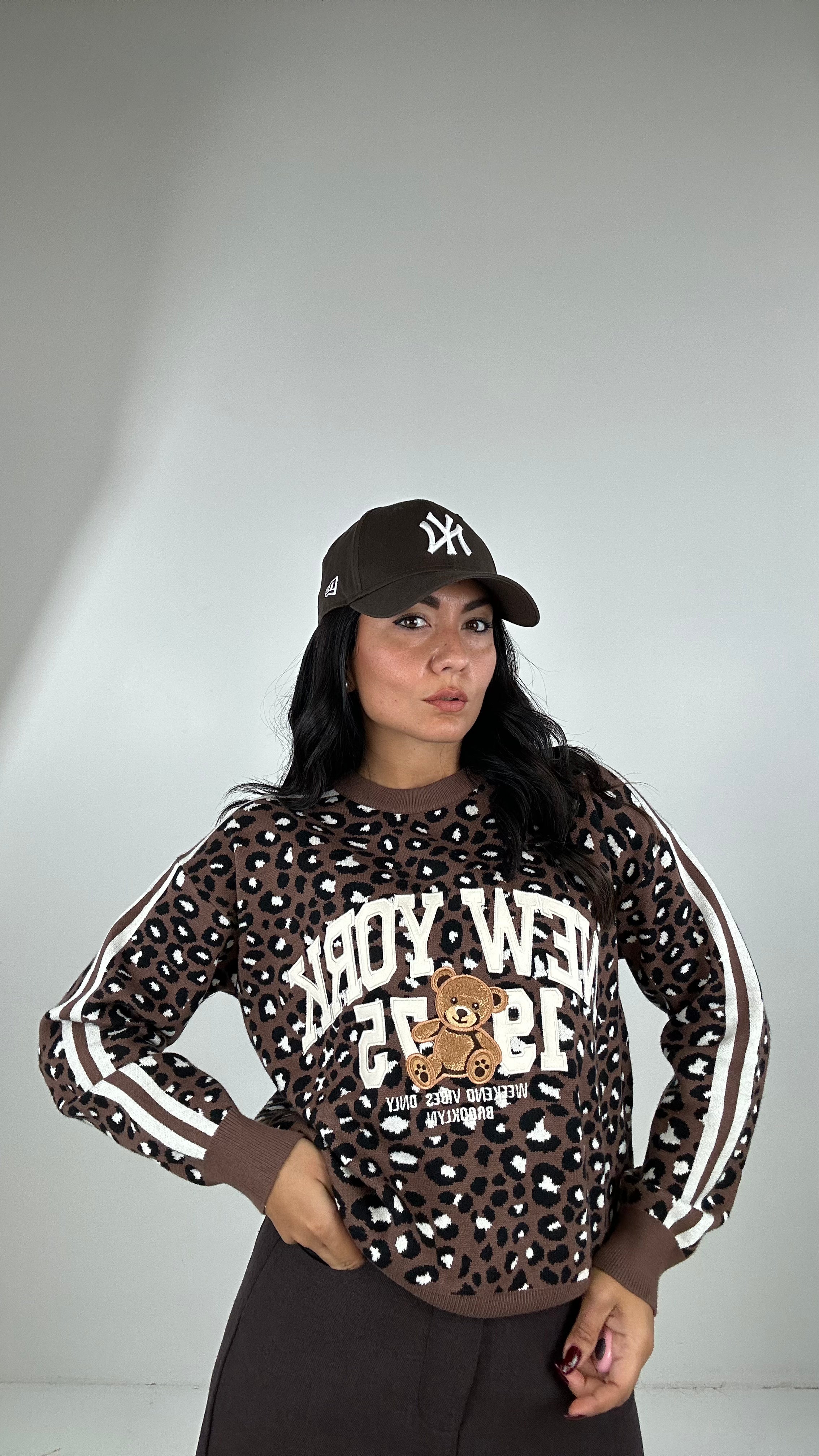 Pull TEDDY MACULATO - MARRONE