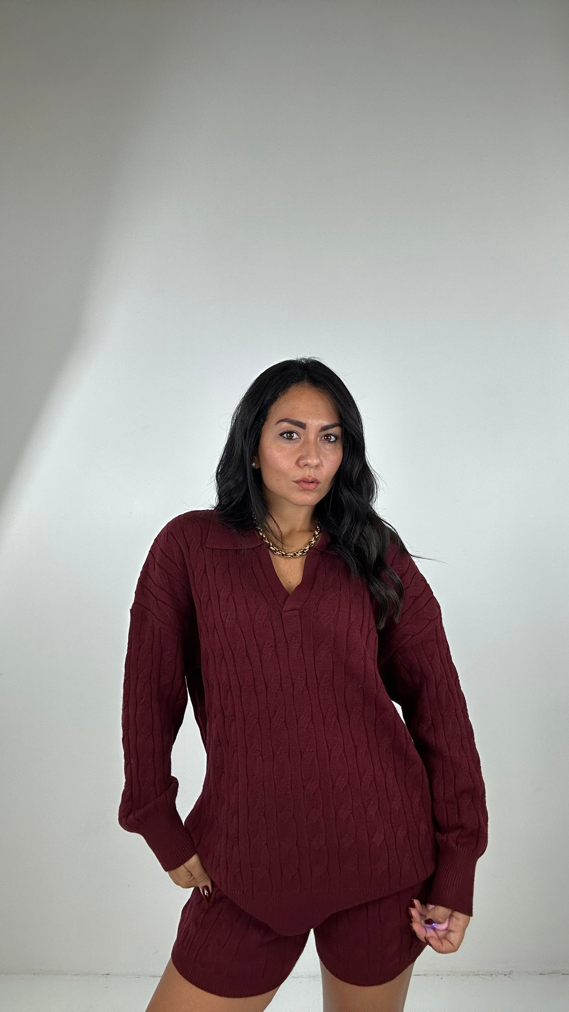 Coordinato TRECCIA POLO - BORDEAUX