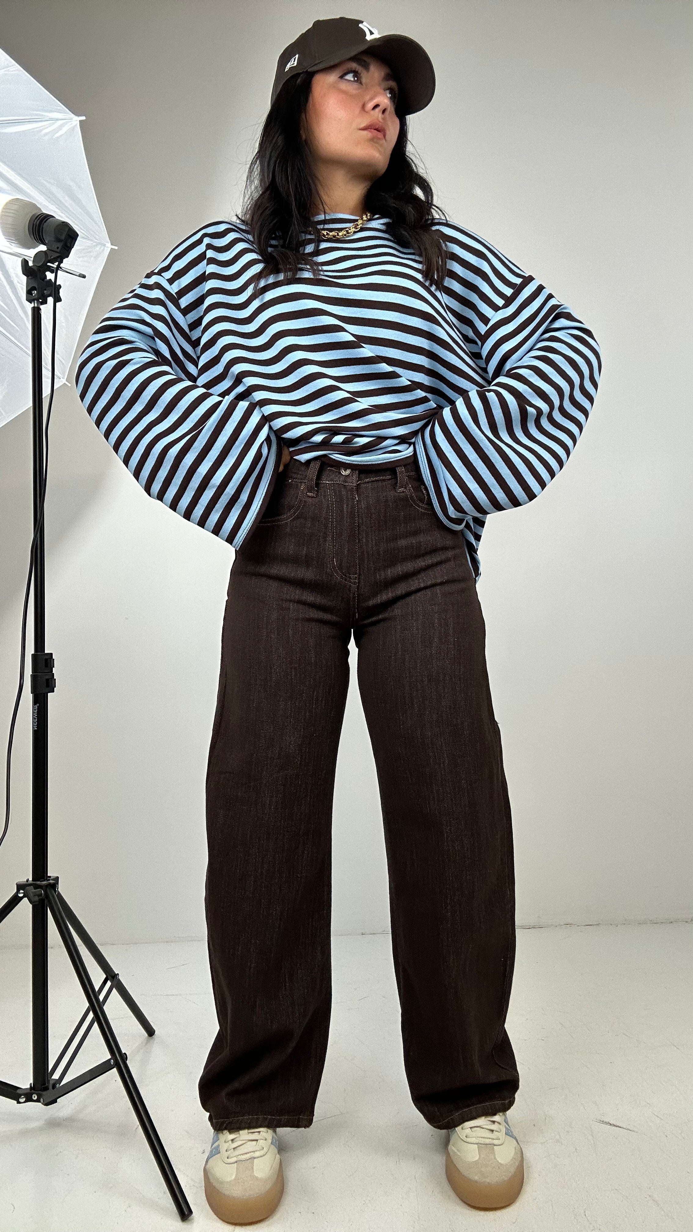Jeans BALLONFIT CAFFE' - MARRONE