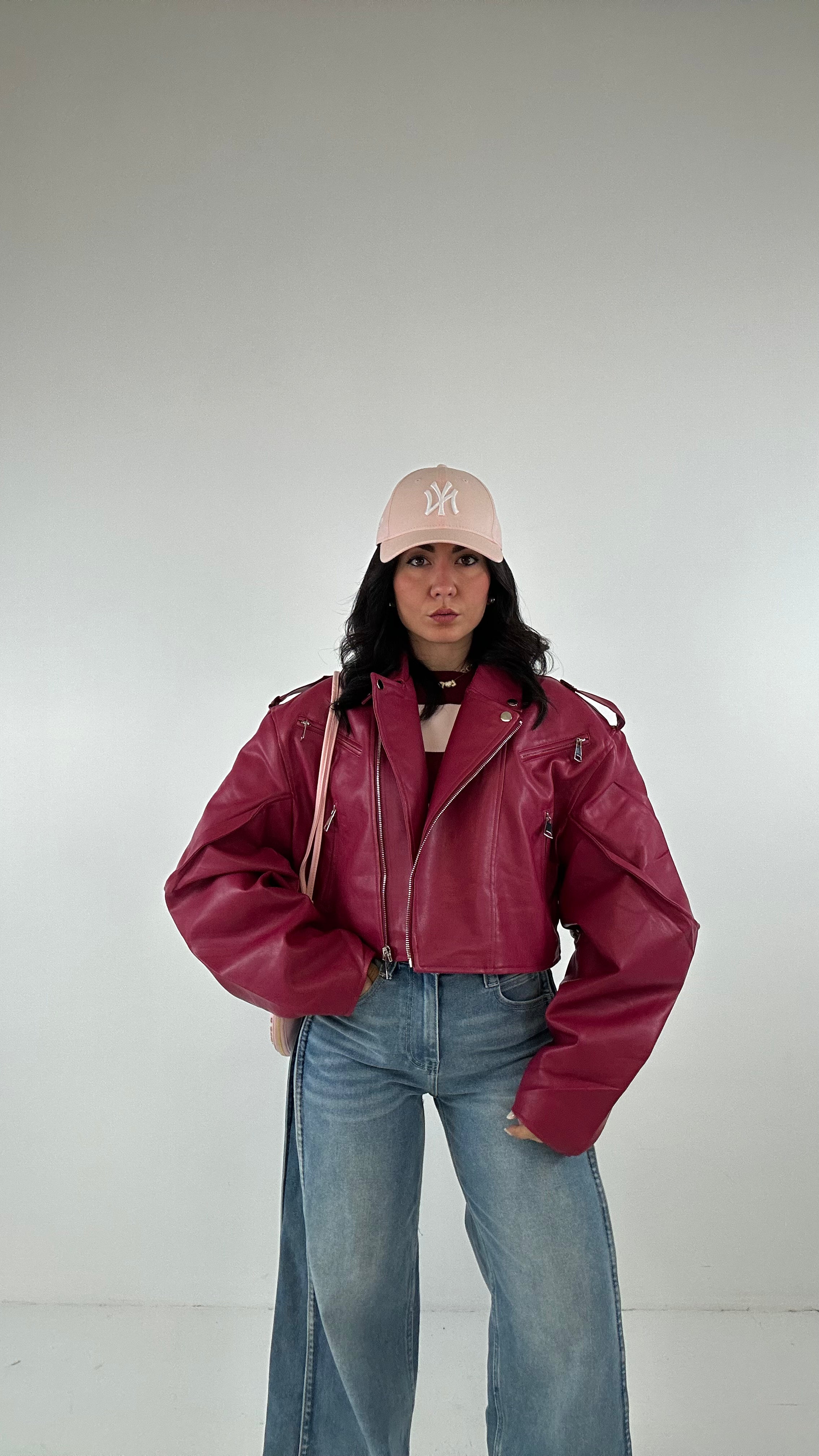Chiodo OVER CROP - BORDEAUX