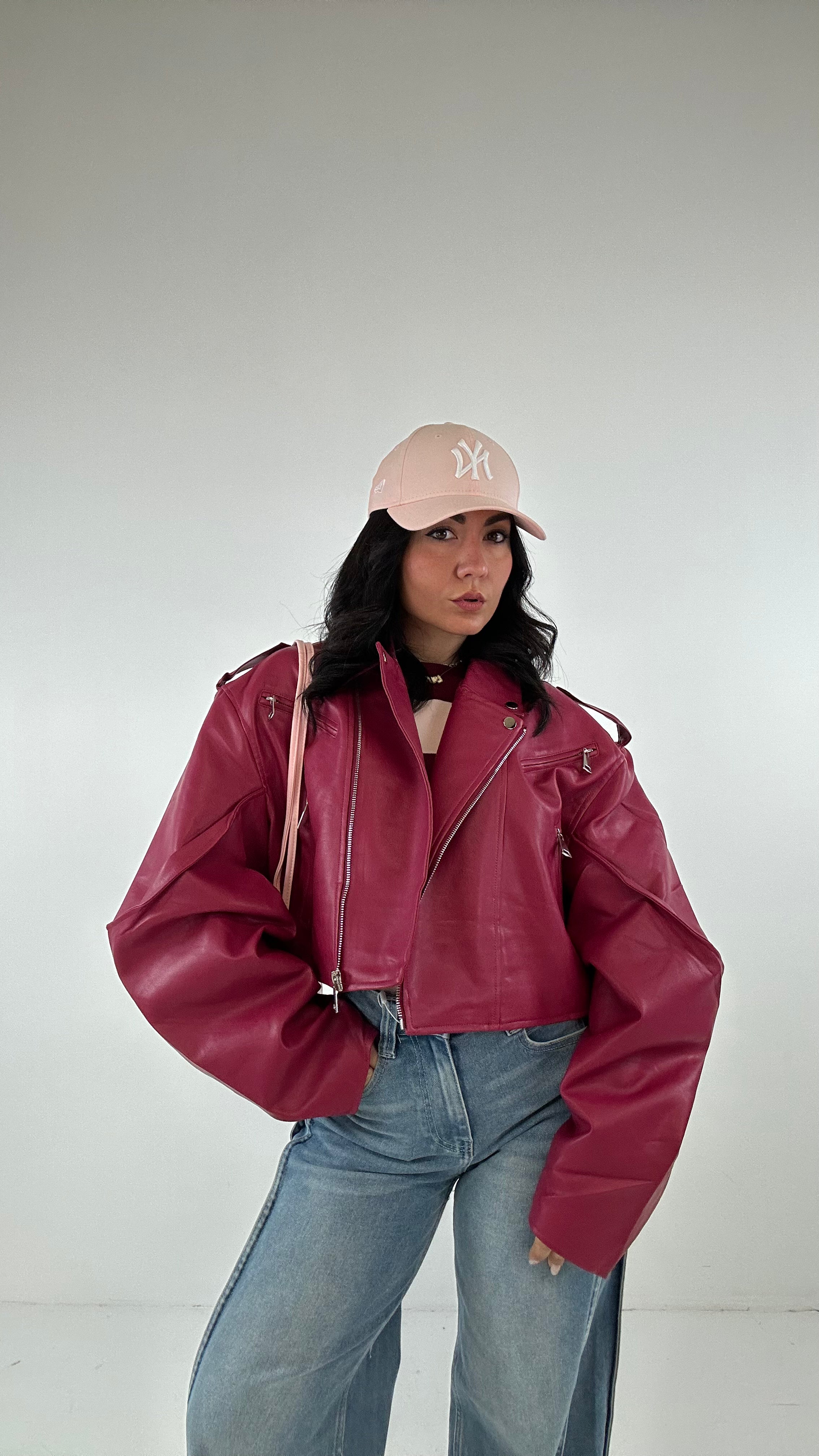Chiodo OVER CROP - BORDEAUX