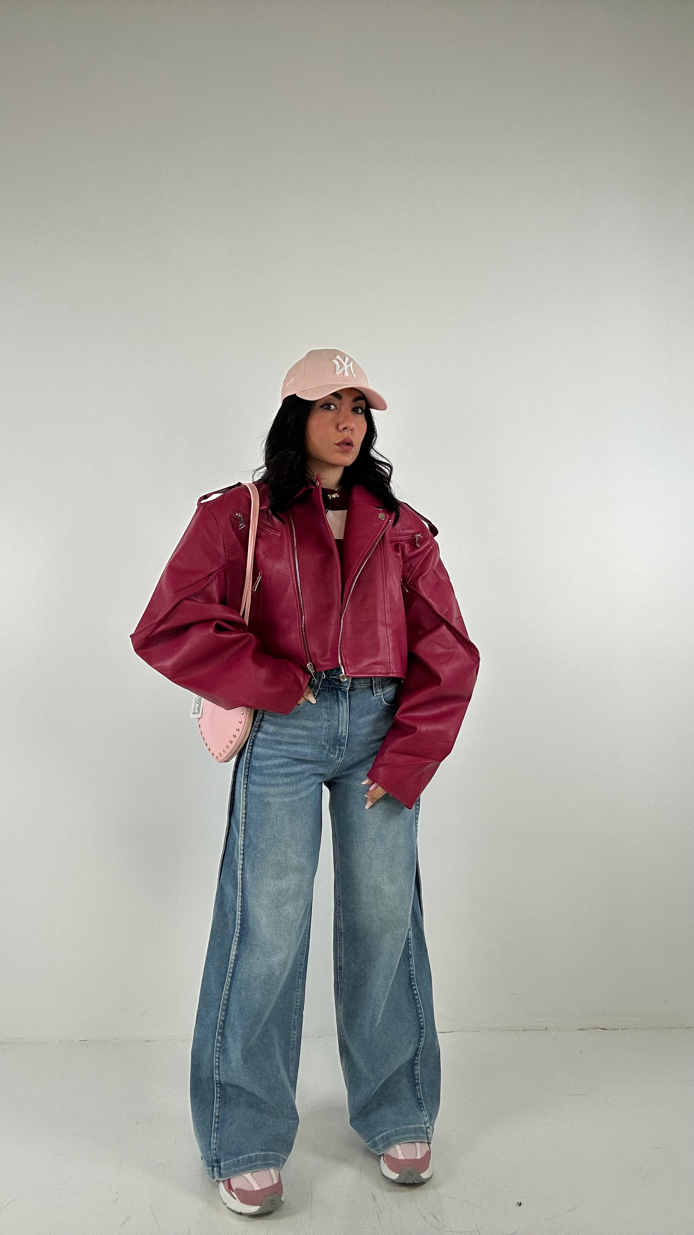 Chiodo OVER CROP - BORDEAUX