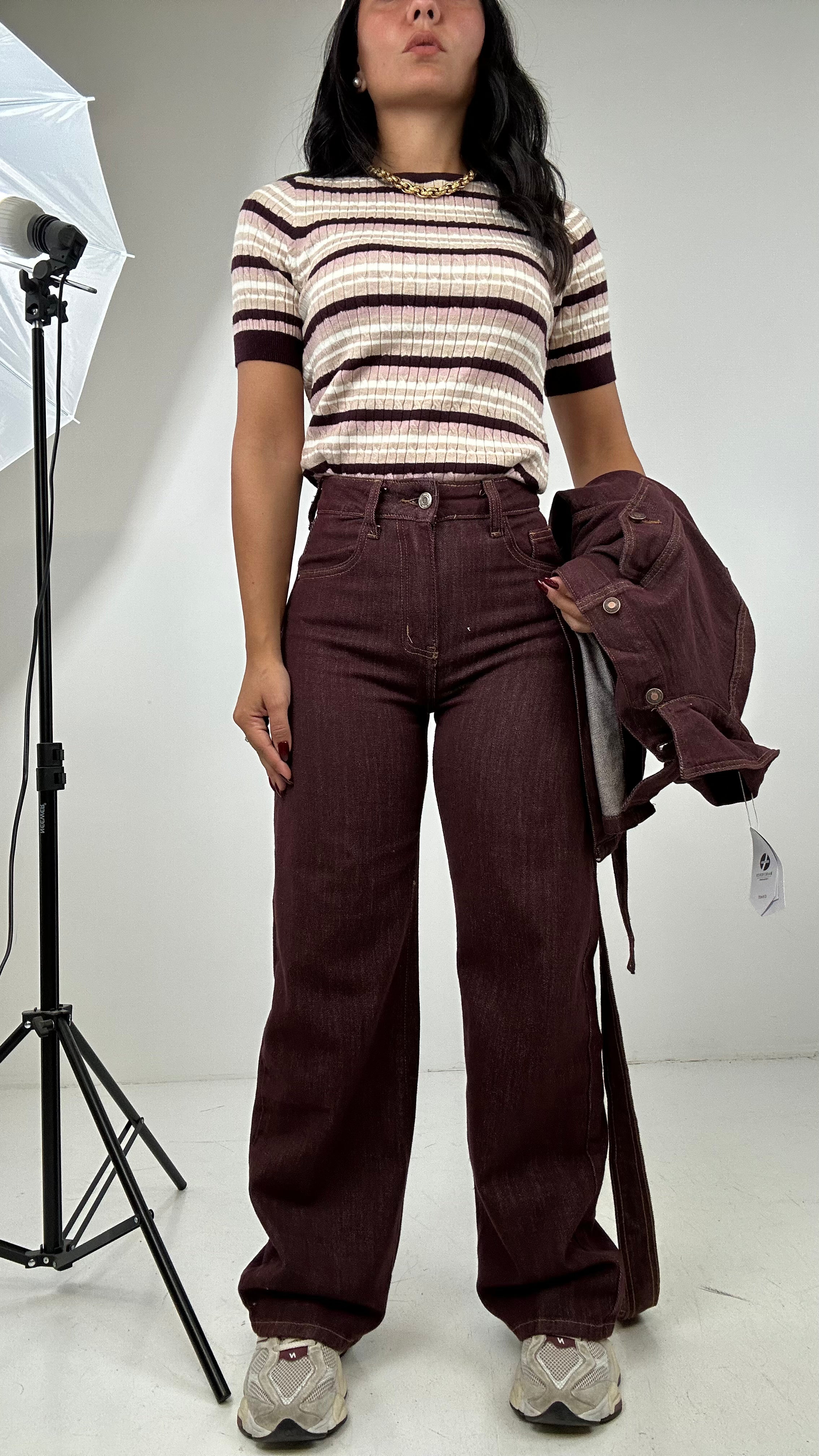 Jeans BALLONFIT PRUGNA - BORDEAUX