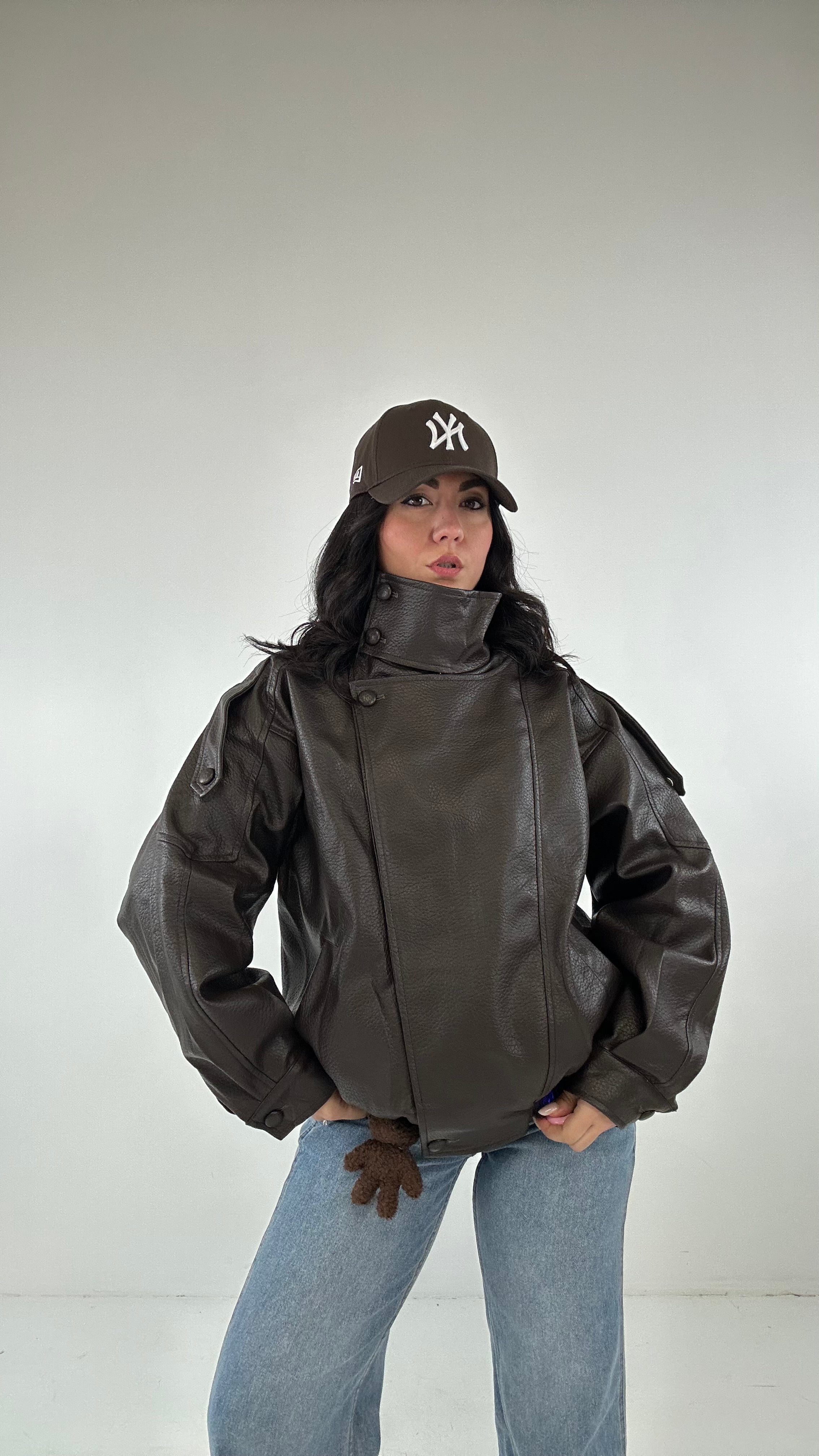 Giubbino ECOPELLE ZAR. - MARRONE