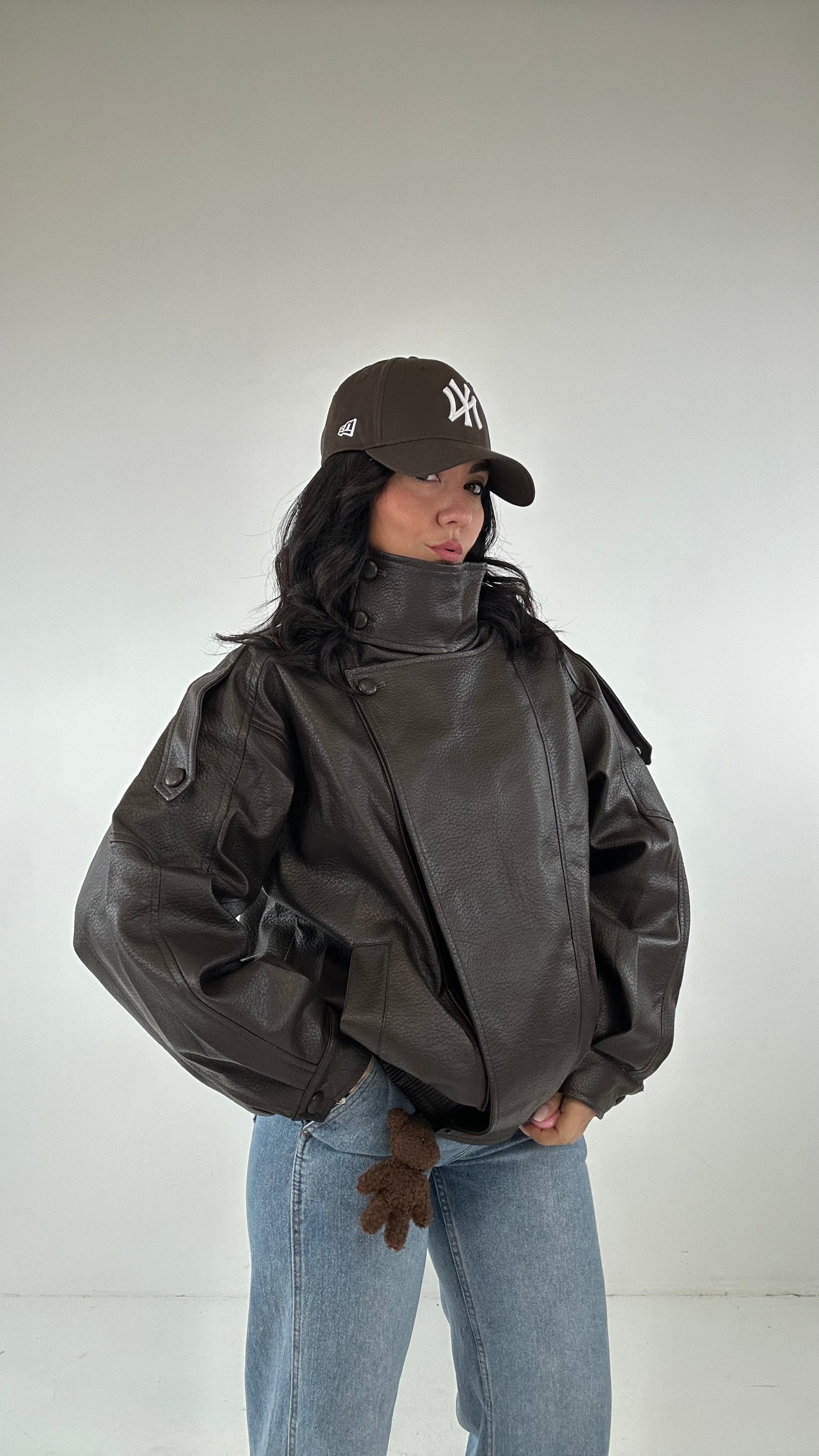 Giubbino ECOPELLE ZAR. - MARRONE