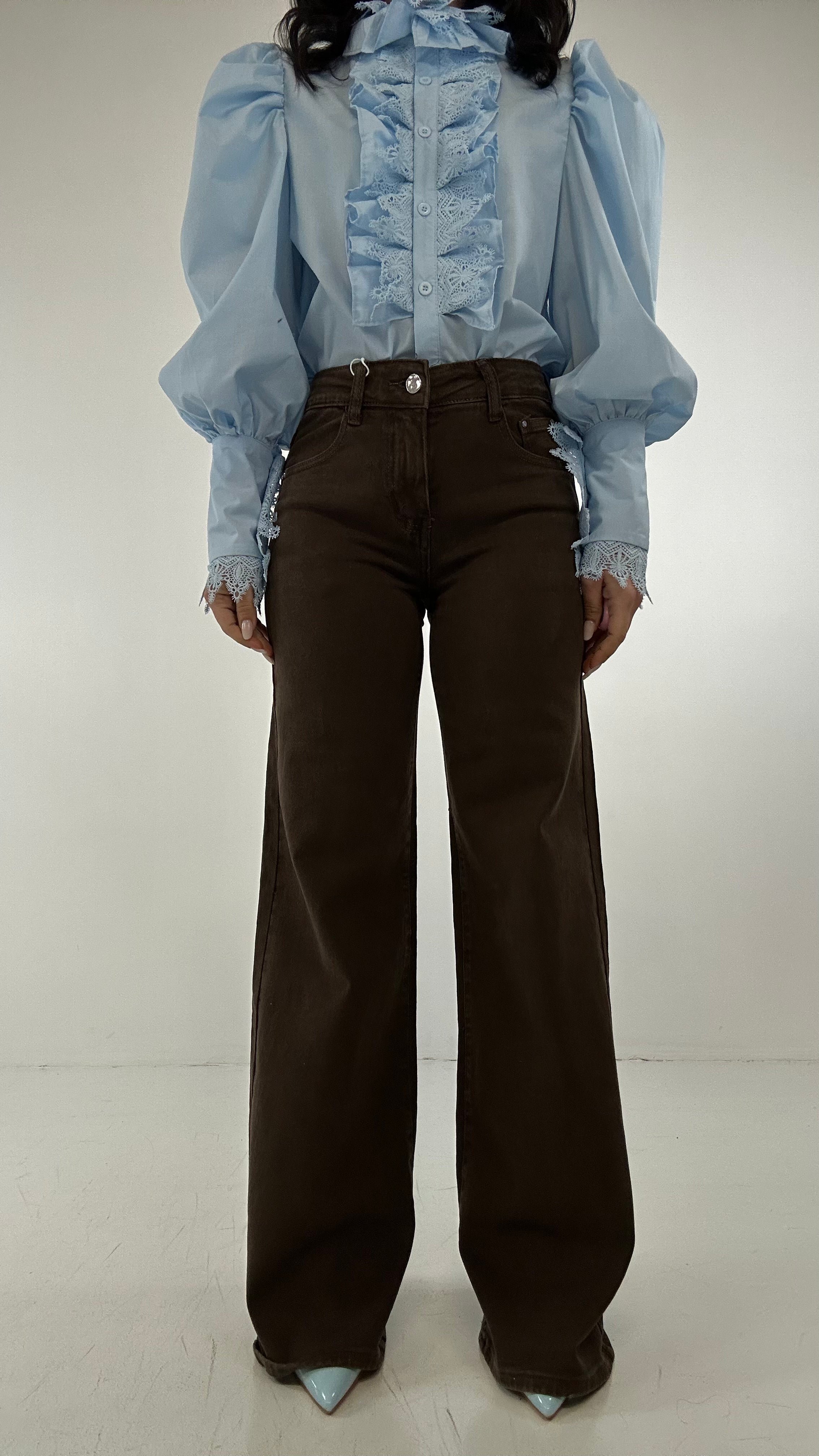 Jeans BROWN WIDE - MARRONE