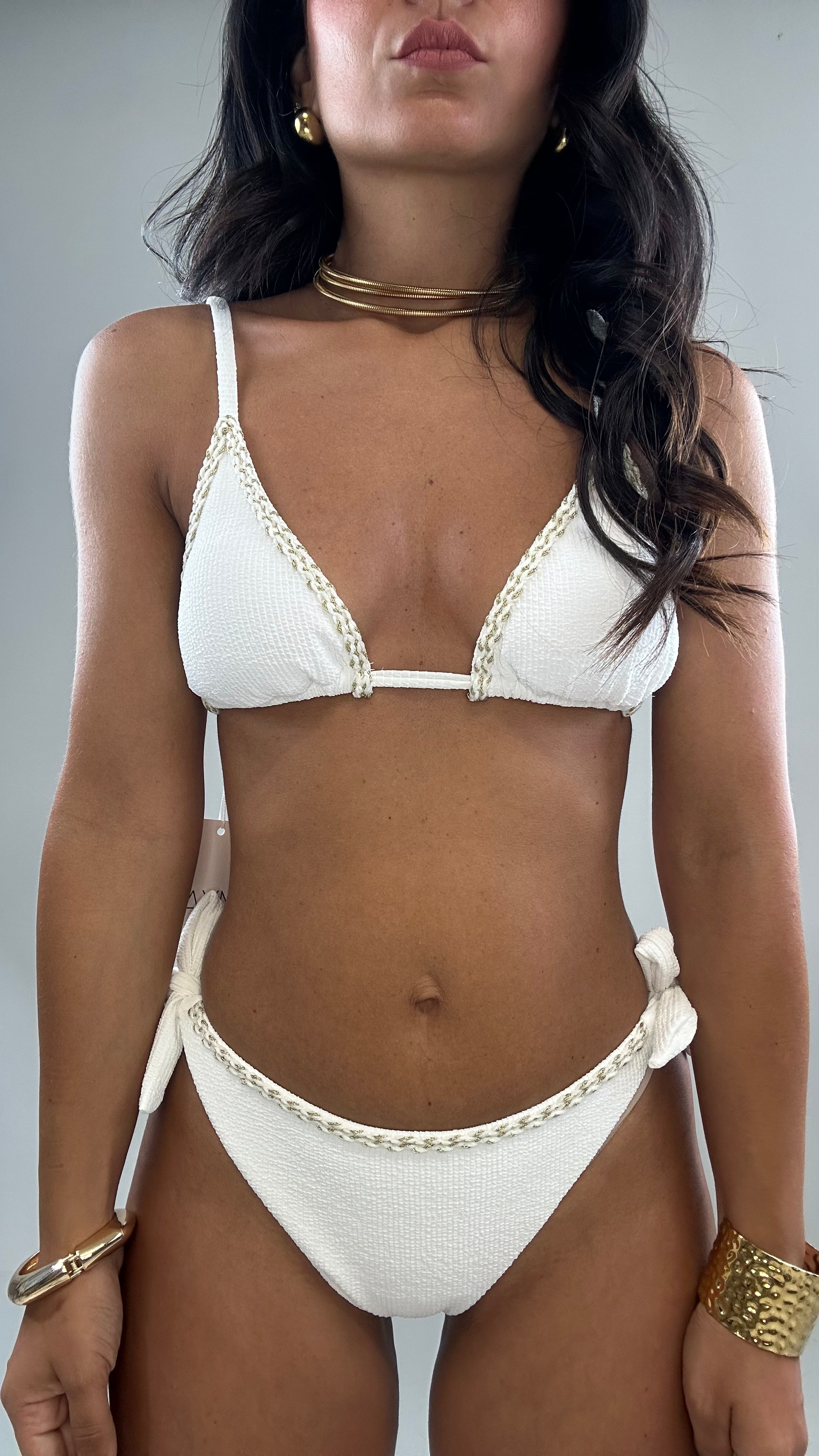 Bikini BORDO INTRECCIATO - BIANCO