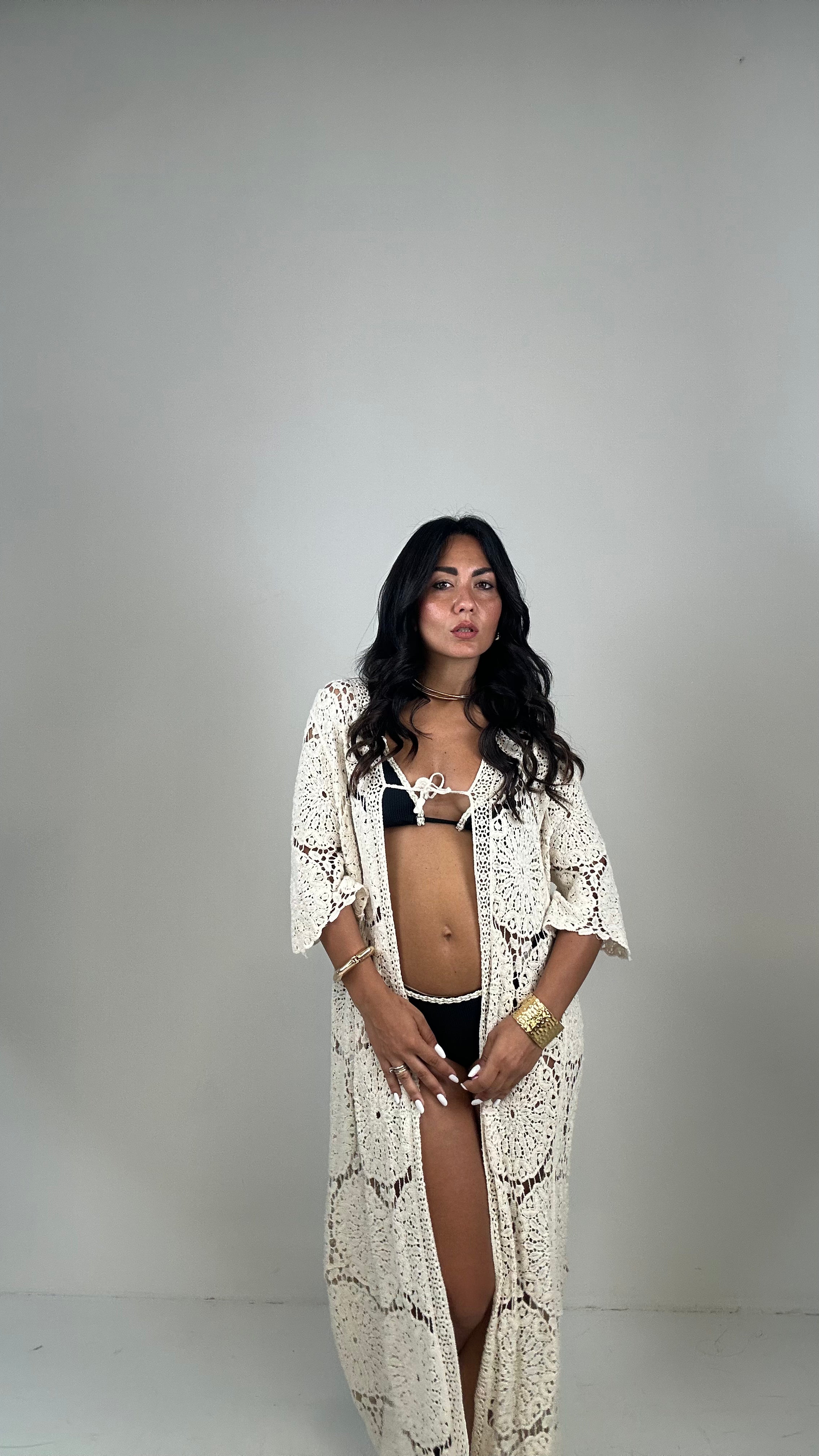 Kimono BOTTONCINI - BEIGE