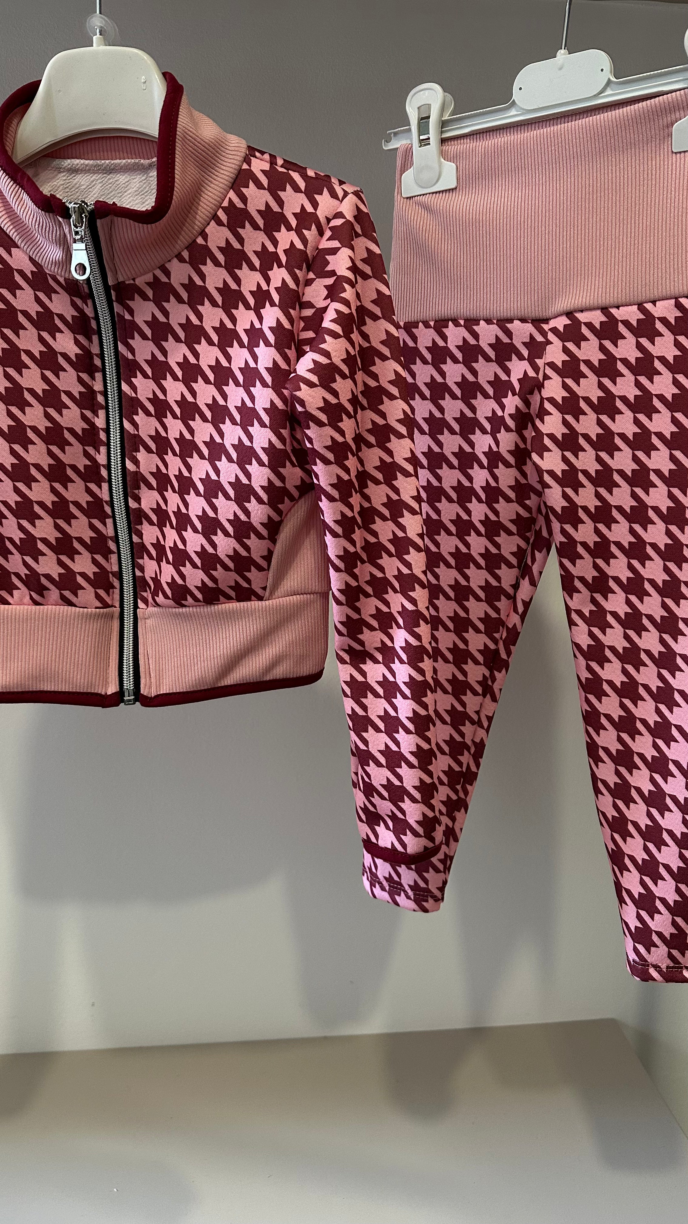 Tuta PIED DE POULE 4-14A - ROSA