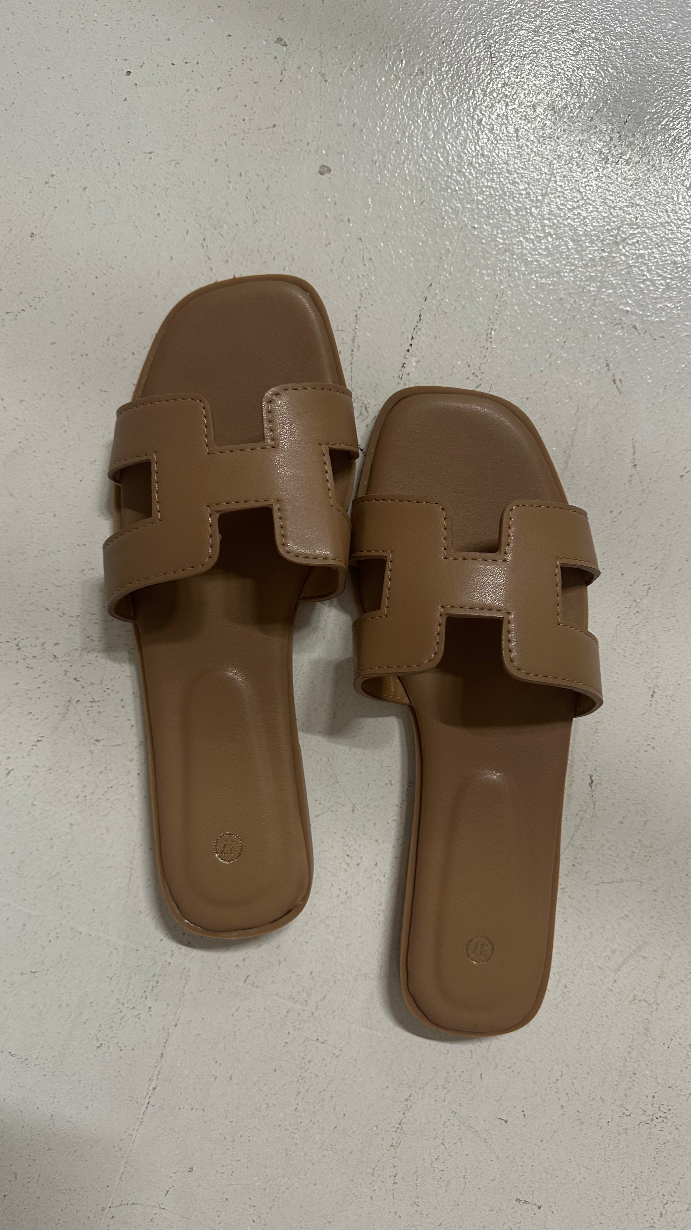 Ciabattina HERME - KHAKI