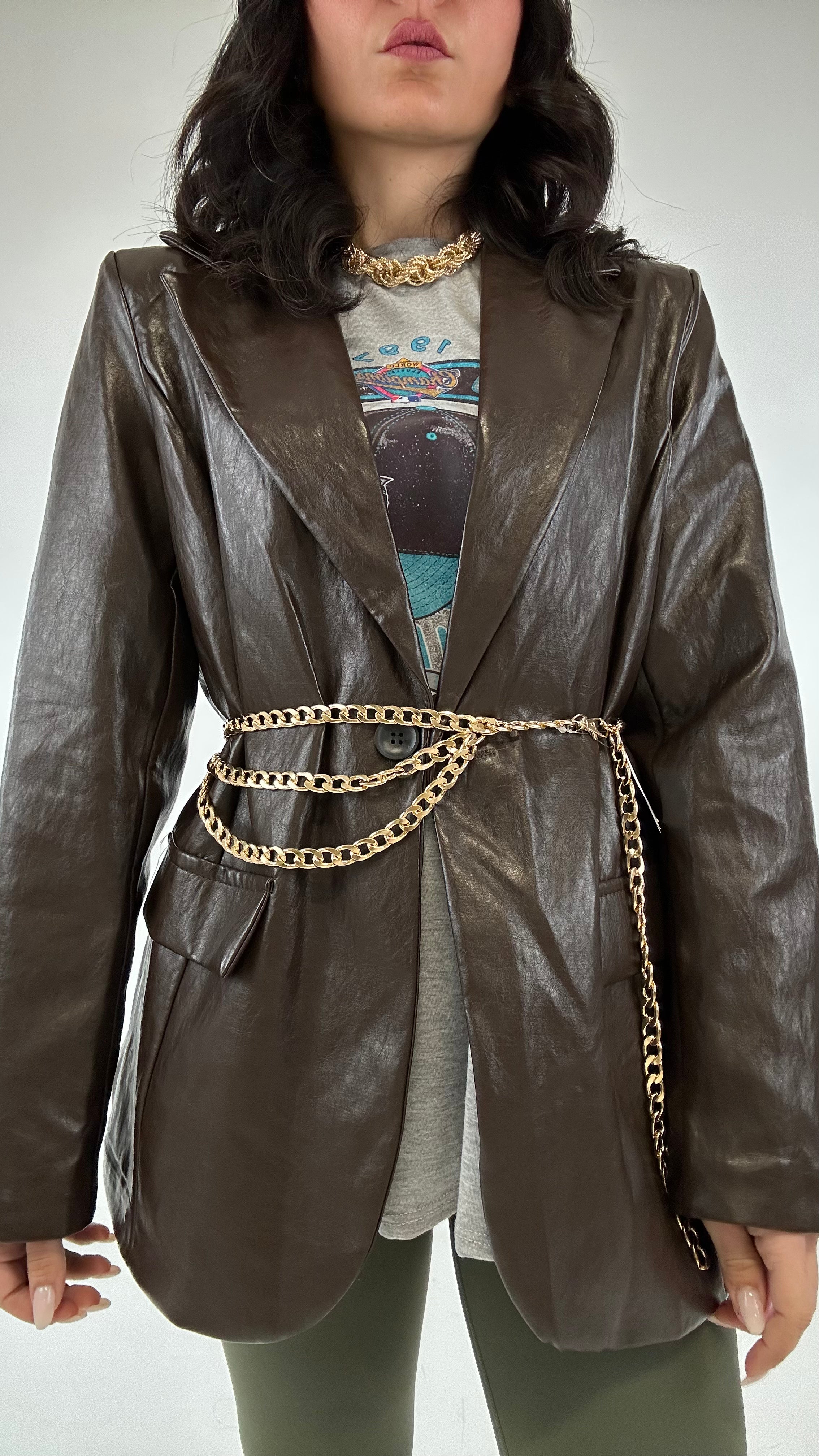 Blazer ECOPELLE MART - MARRONE