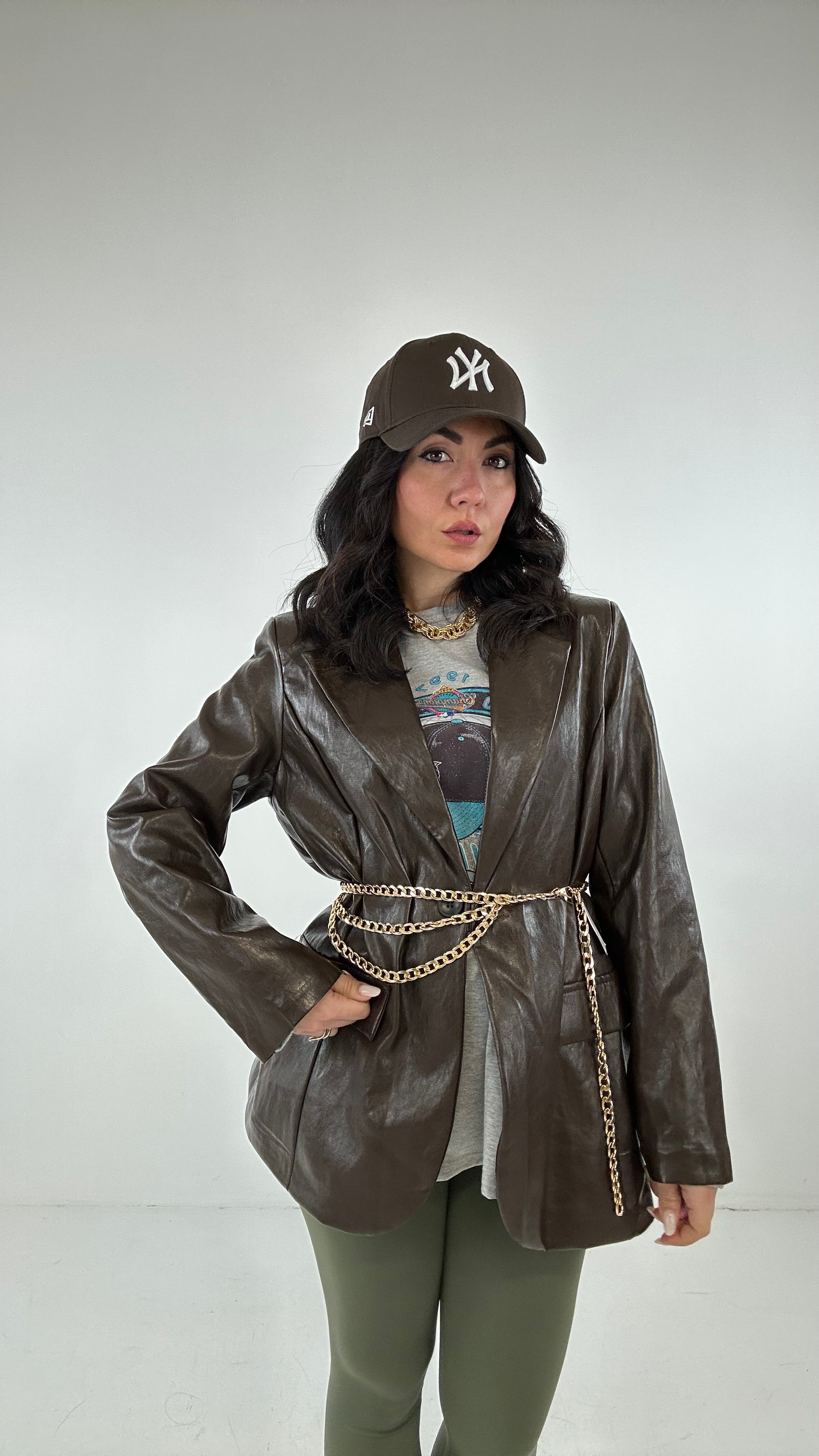 Blazer ECOPELLE MART - MARRONE