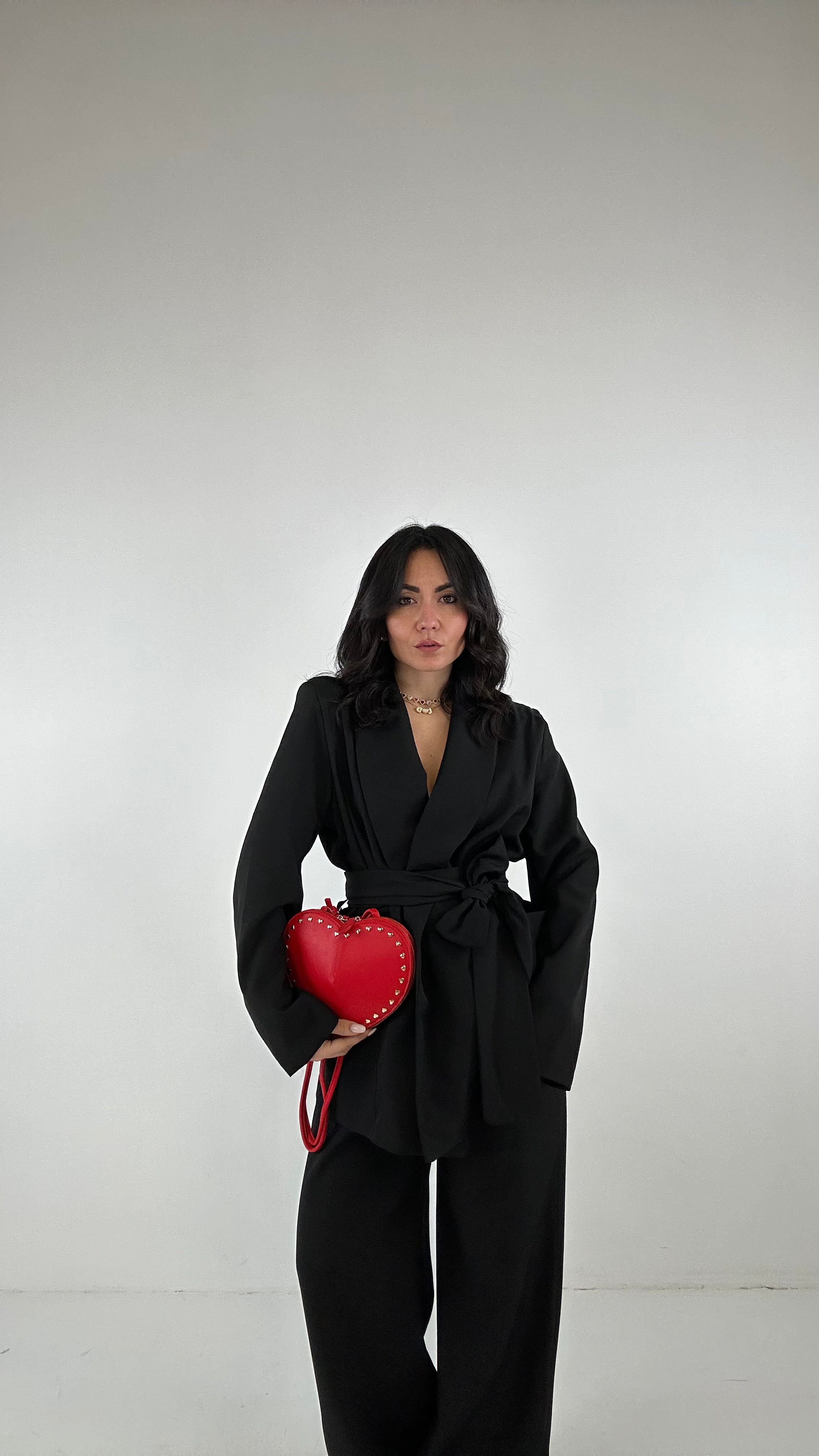 Tailleur CINTURA E SPALLINA - NERO