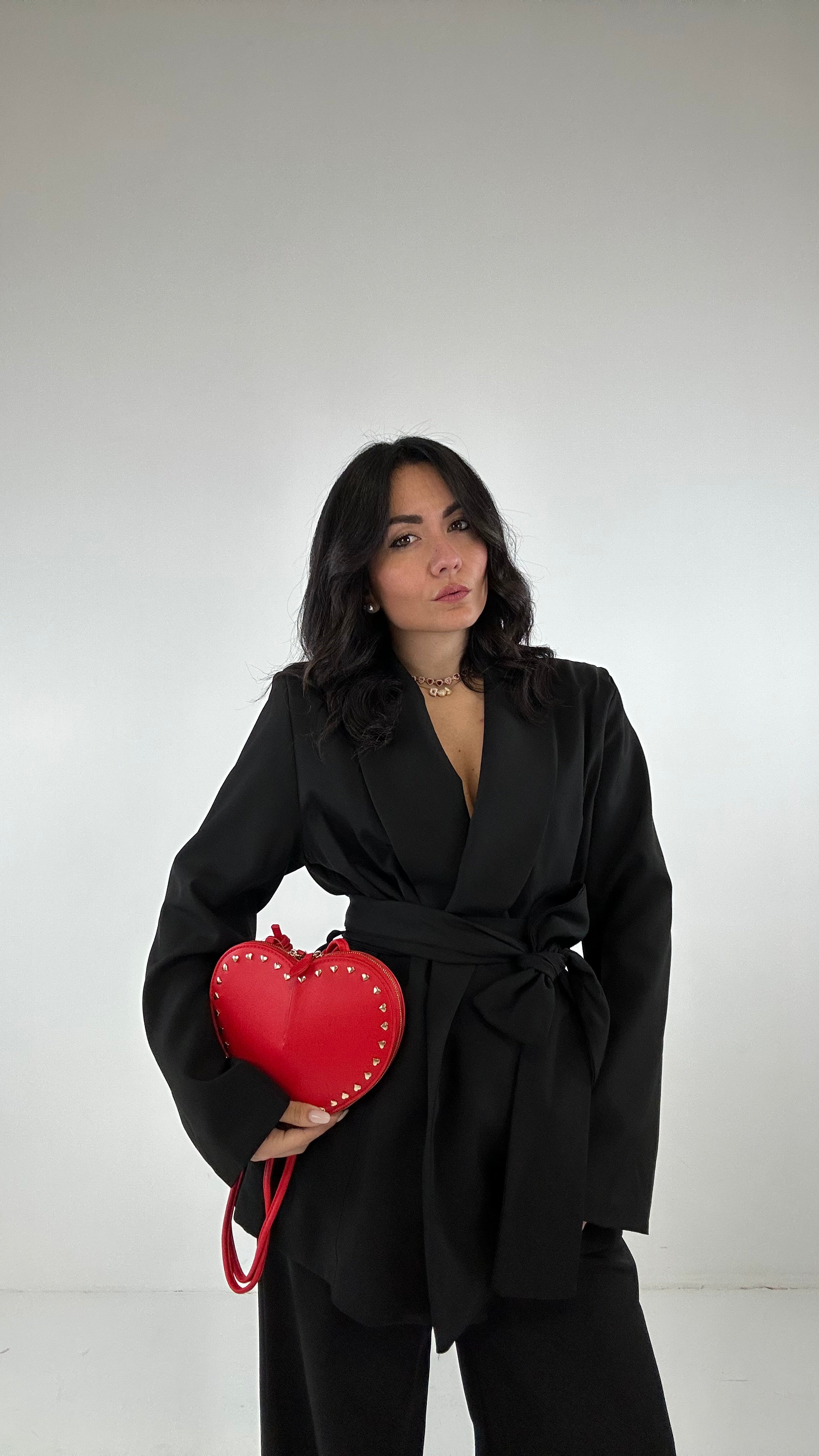 Tailleur CINTURA E SPALLINA - NERO