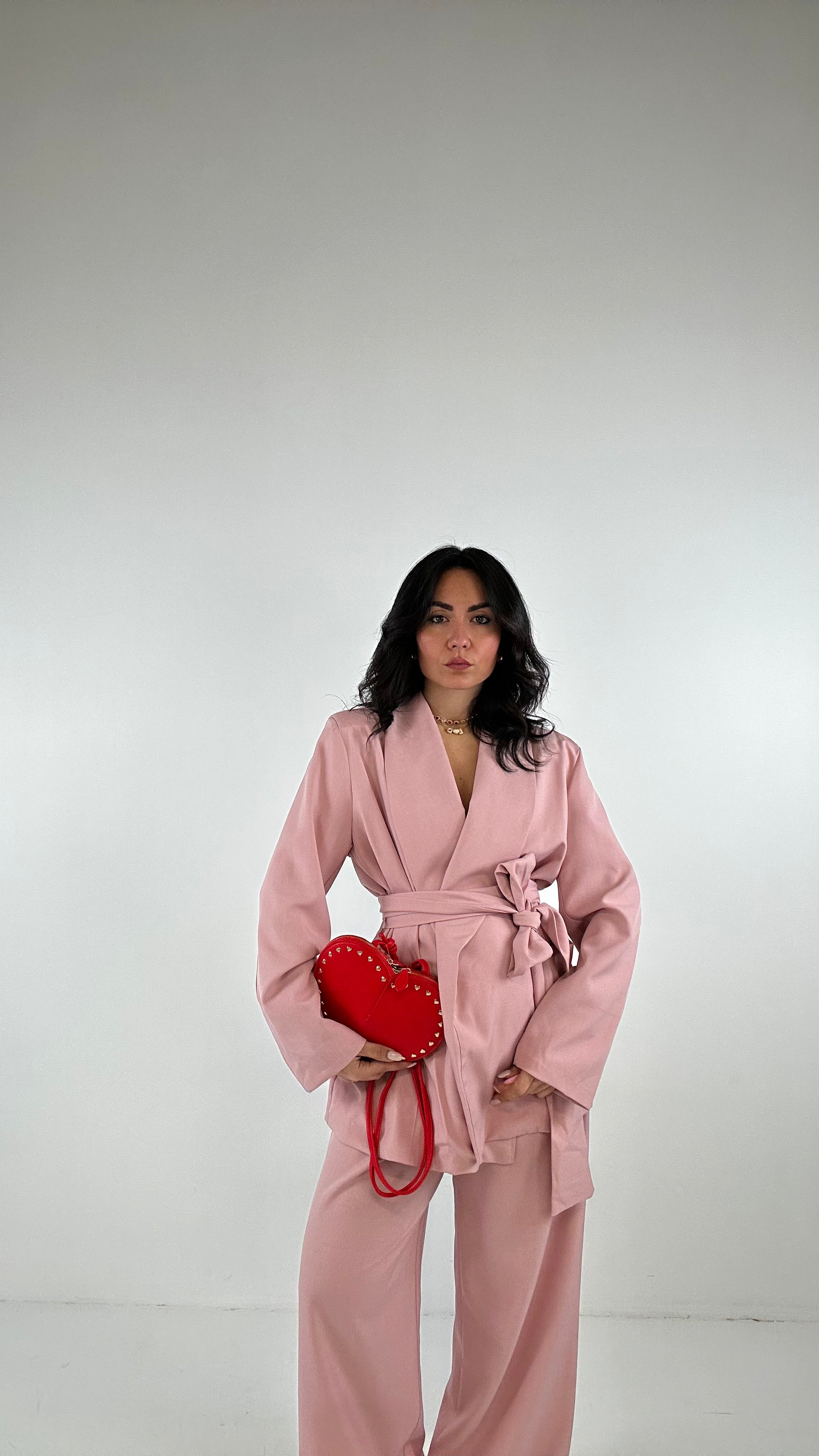 Tailleur CINTURA E SPALLINA - ROSA