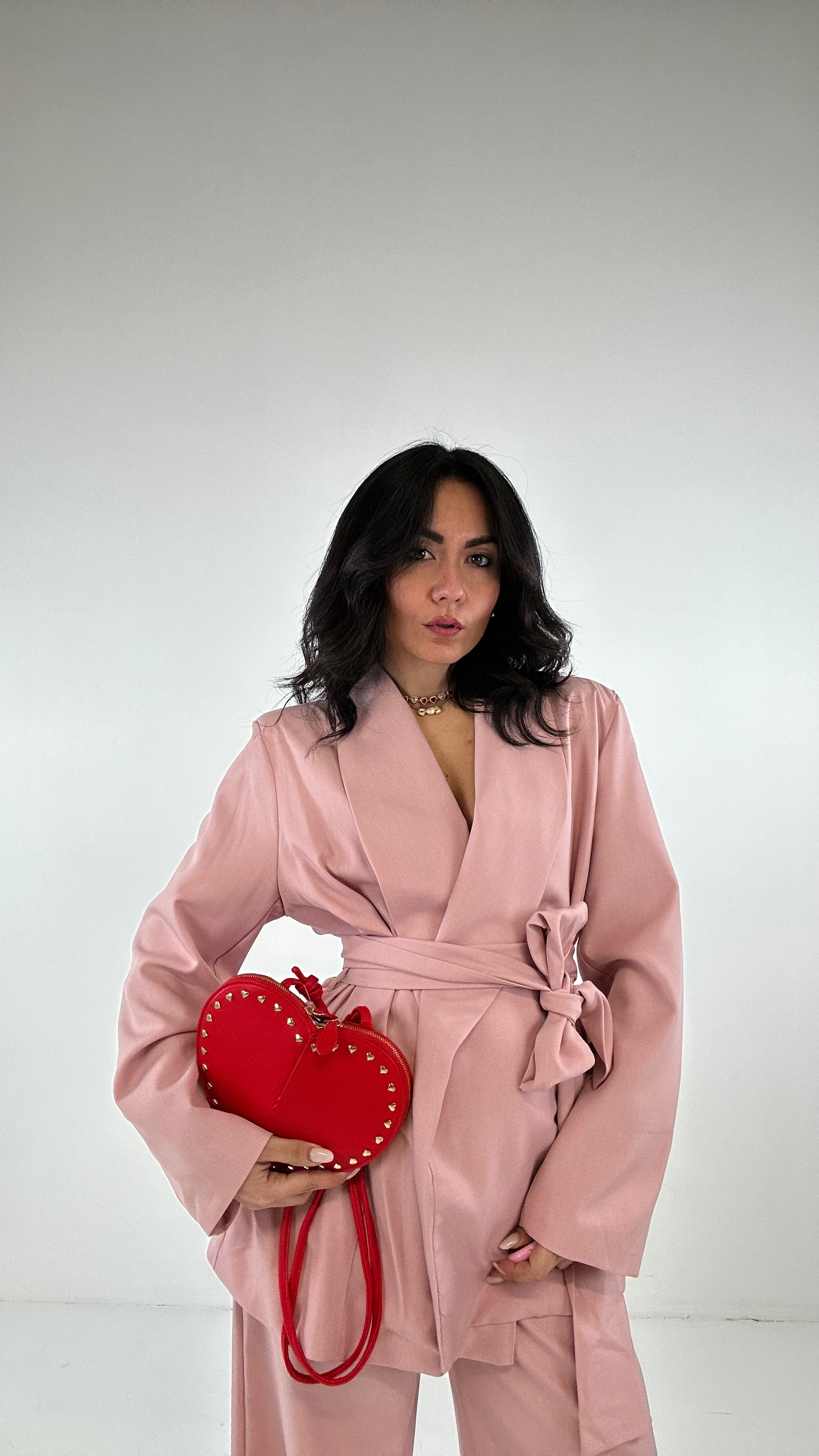 Tailleur CINTURA E SPALLINA - ROSA