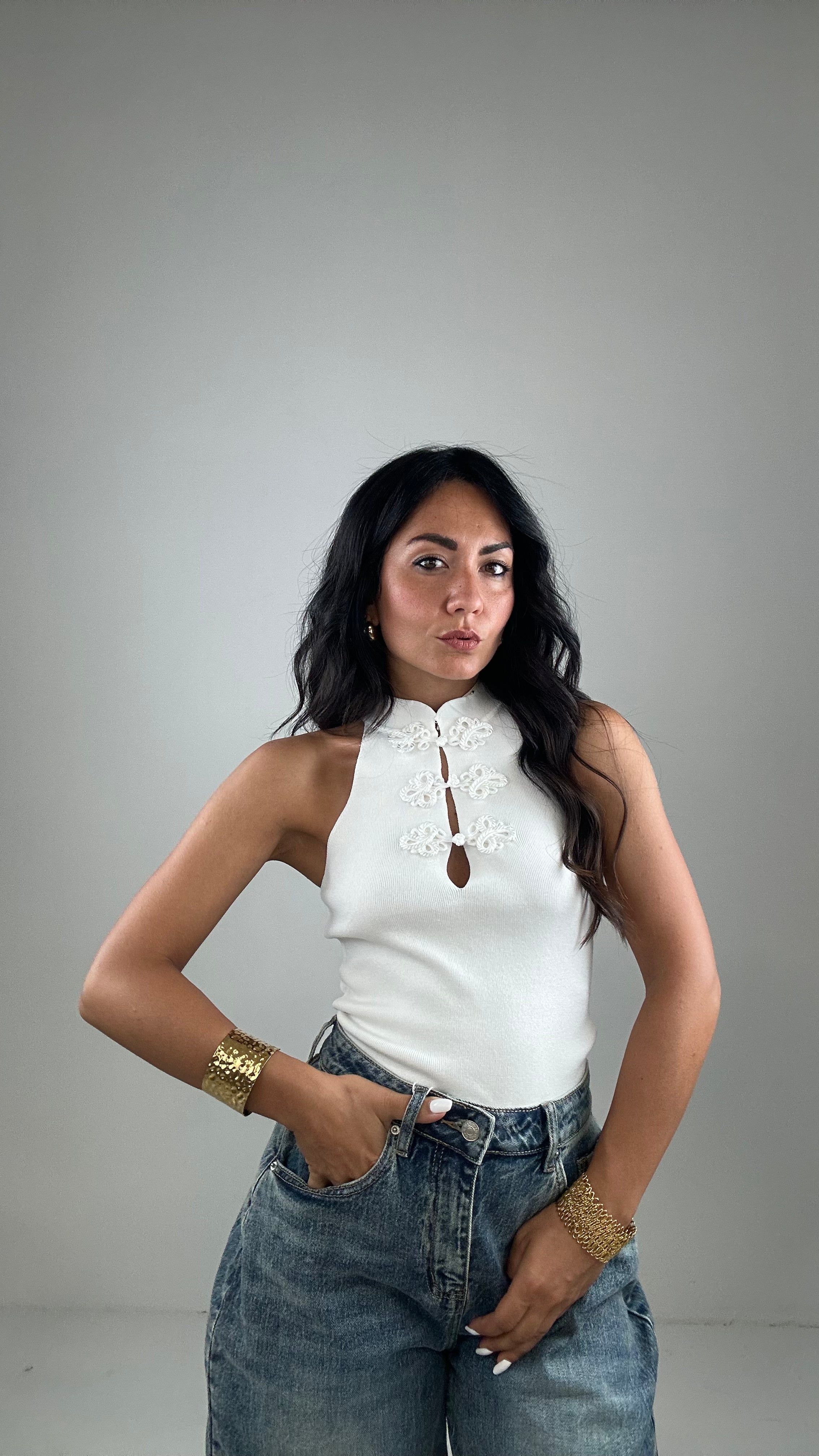 Top ORIENTALE - BIANCO