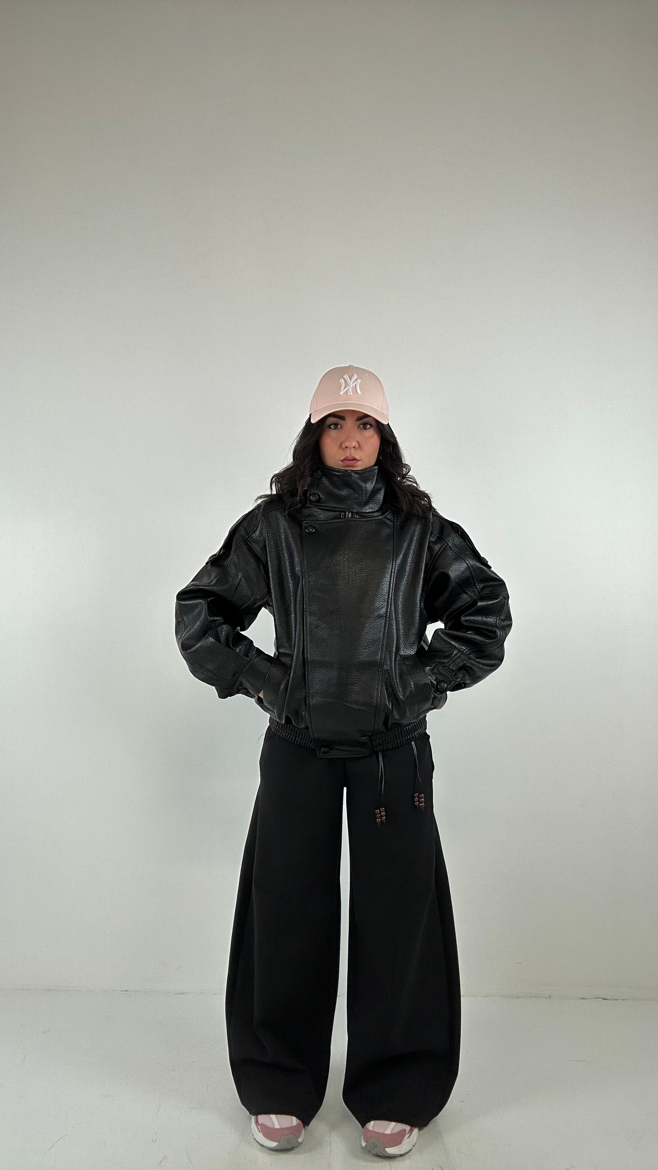 Pantalone BALLON CINTURINO - NERO