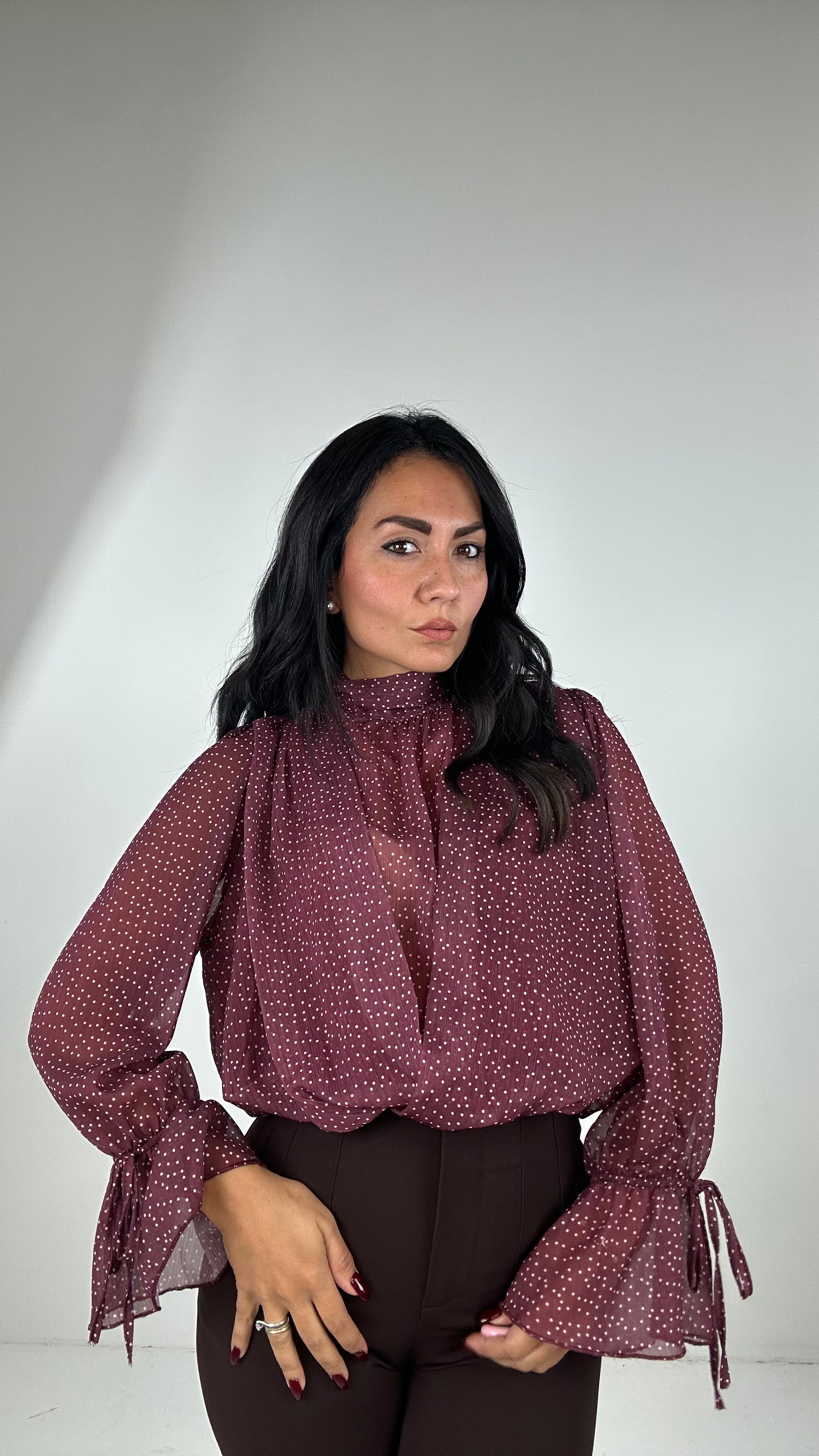 Camicia CROP POIS - BORDEAUX