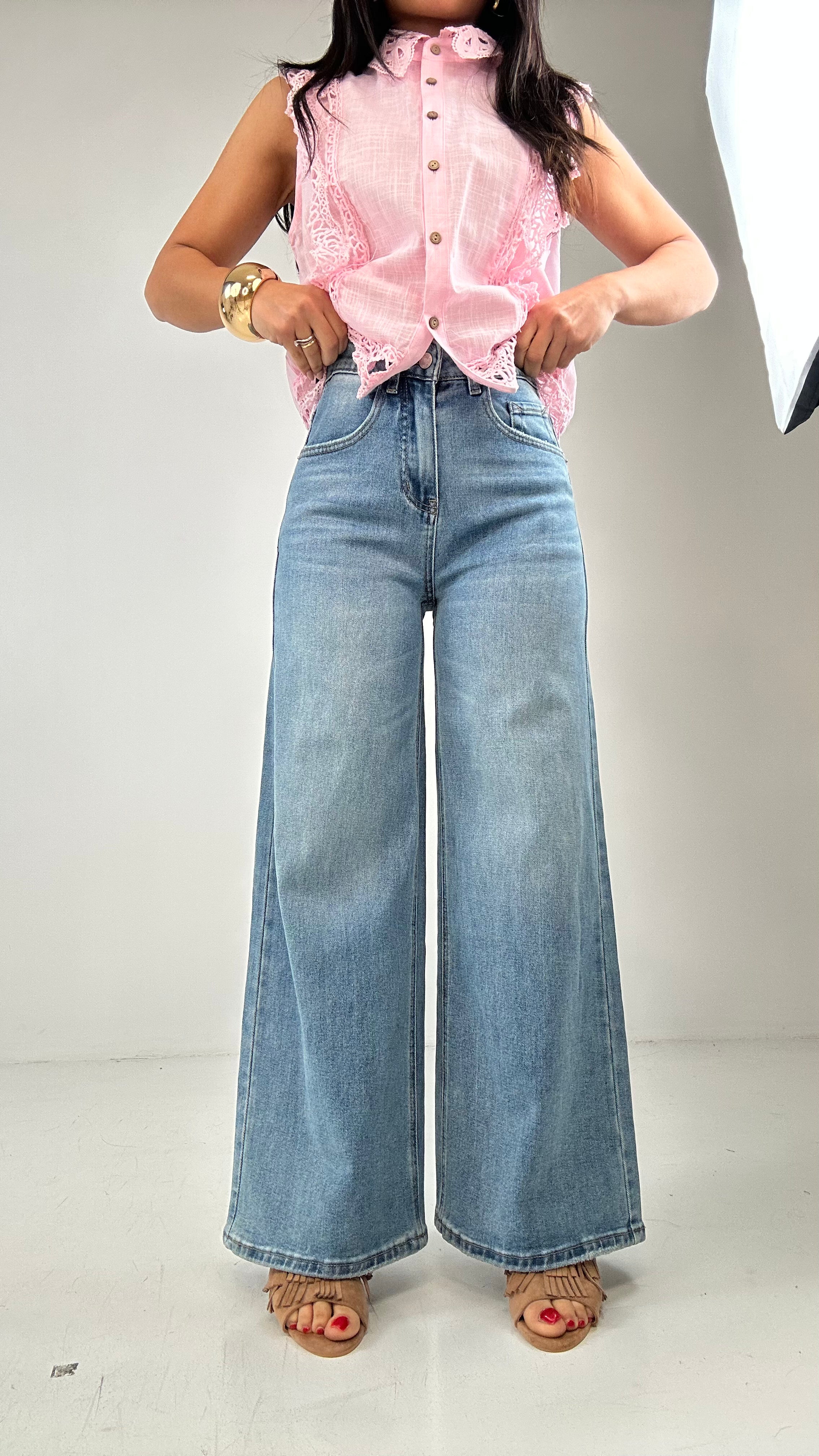 Jeans CROPPED WIDE LEG - JEANS