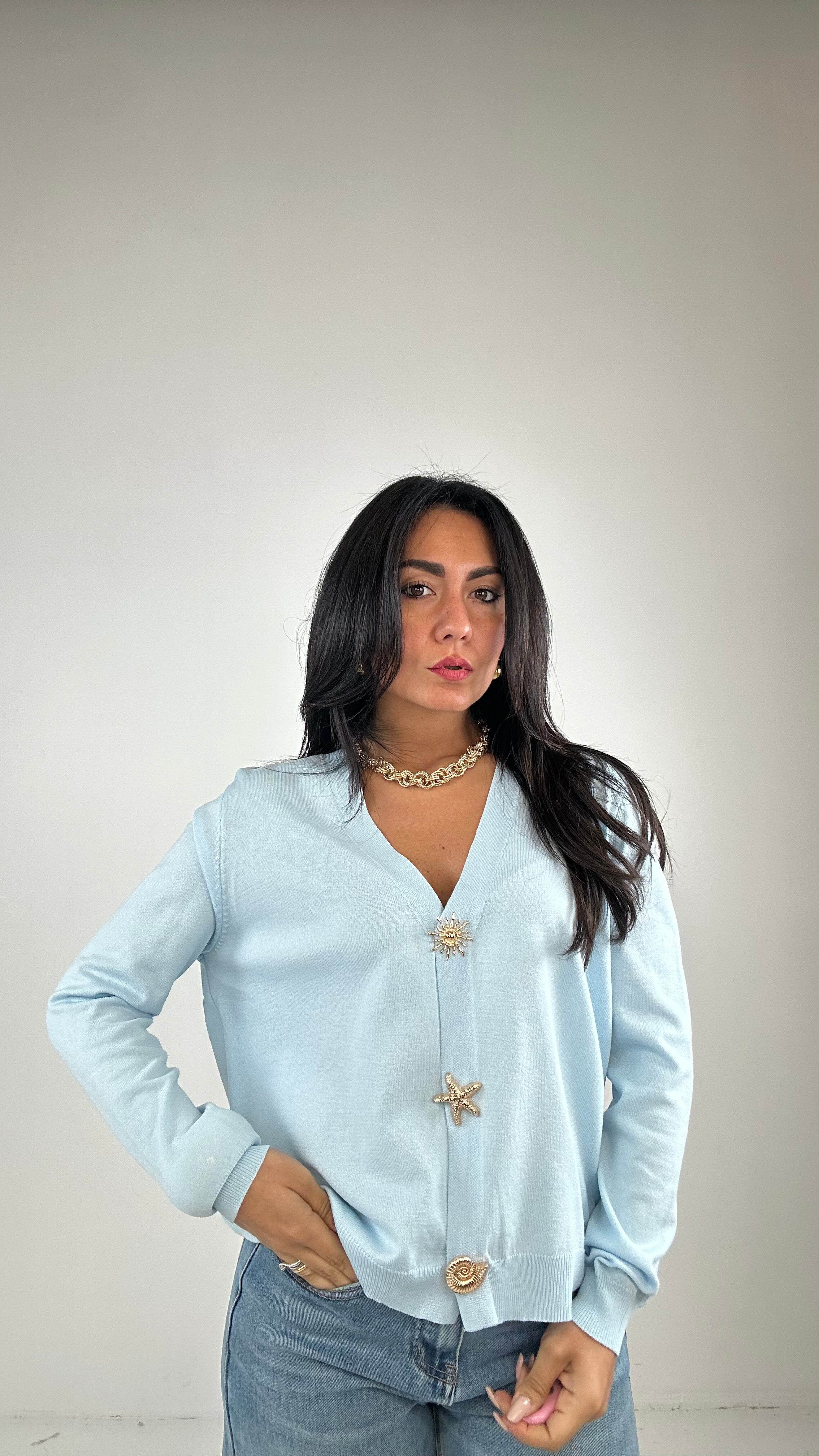 Cardigan SOLE - CELESTE
