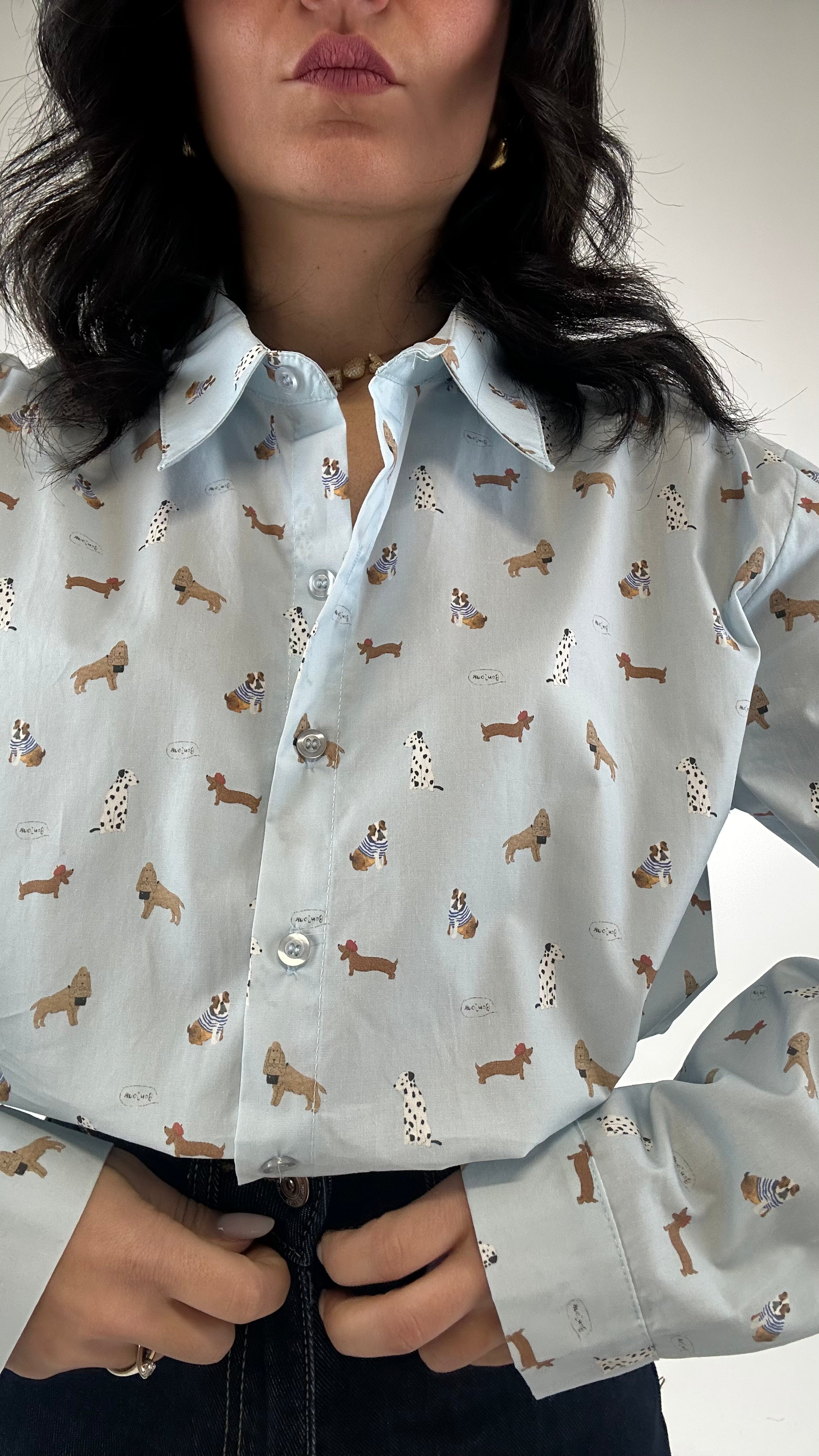 Camicia CAGNOLINI - CELESTE