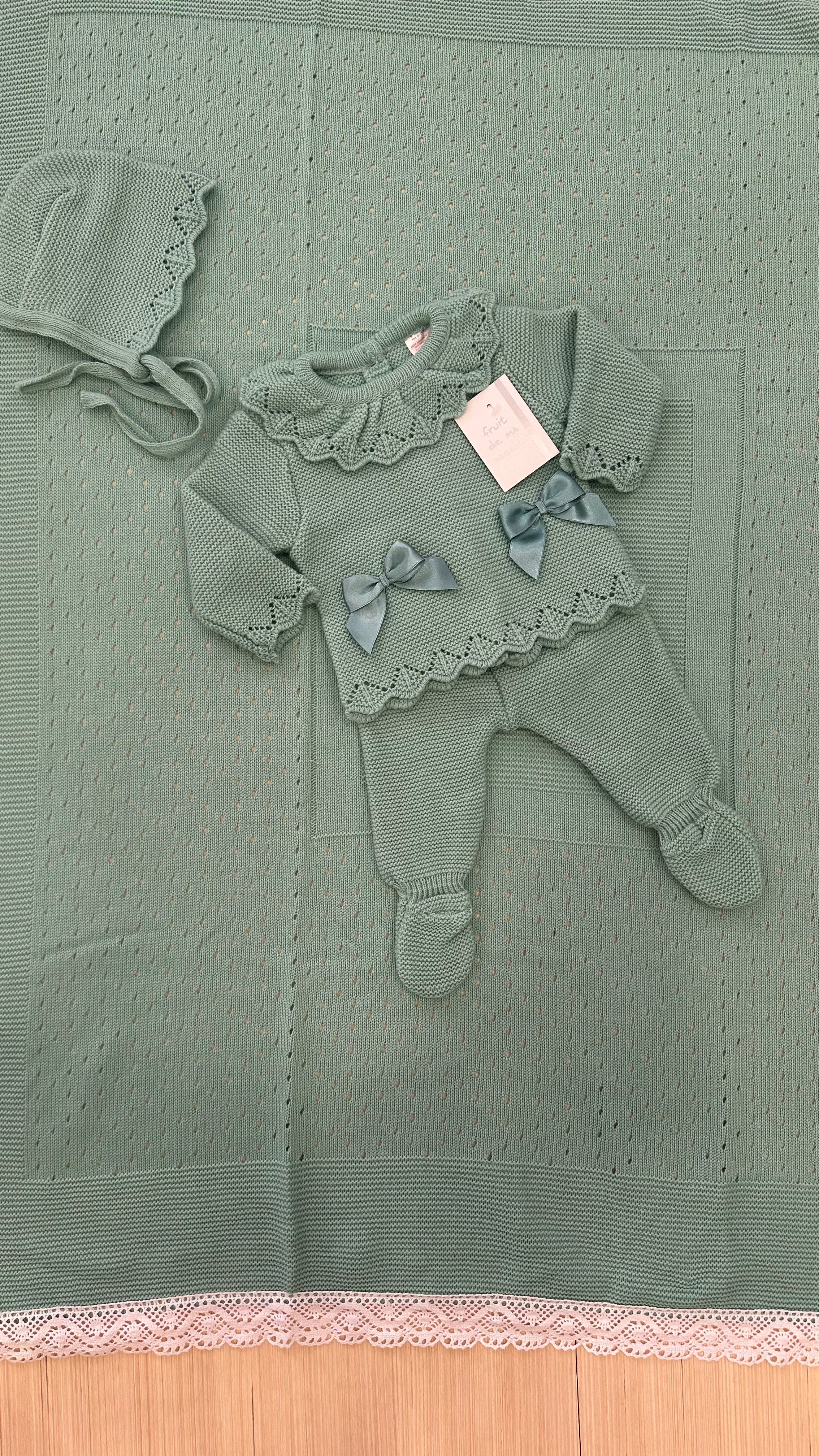 completo FIOCCHI COLOR FRUIT CON CUFFIETTA - VERDE