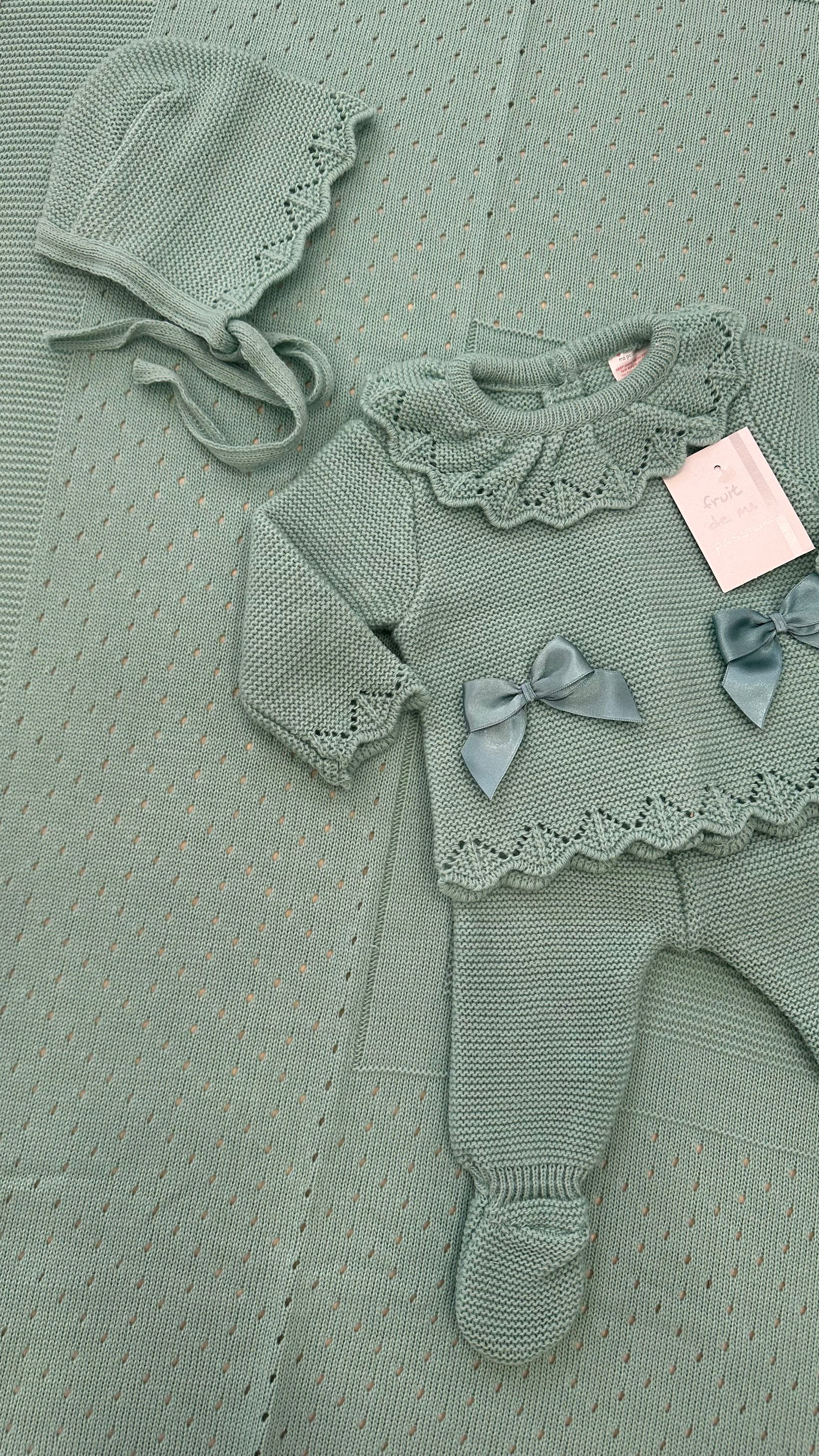 completo FIOCCHI COLOR FRUIT CON CUFFIETTA - VERDE
