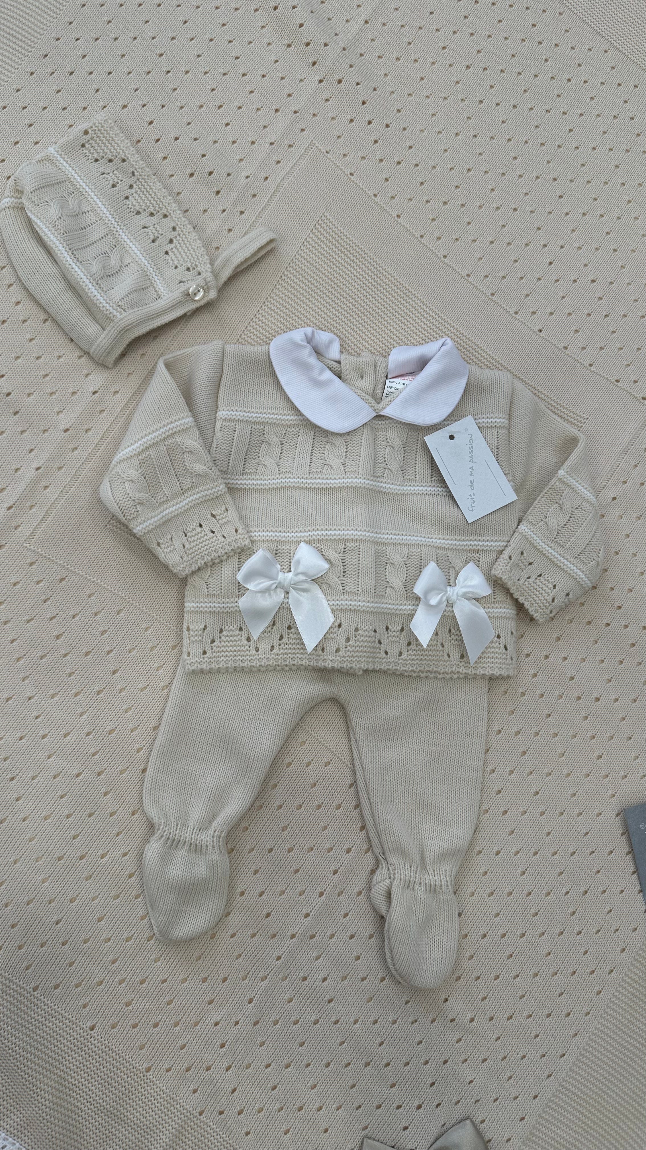 Completo 2 FIOCCHI CON CUFFIETTA - BEIGE