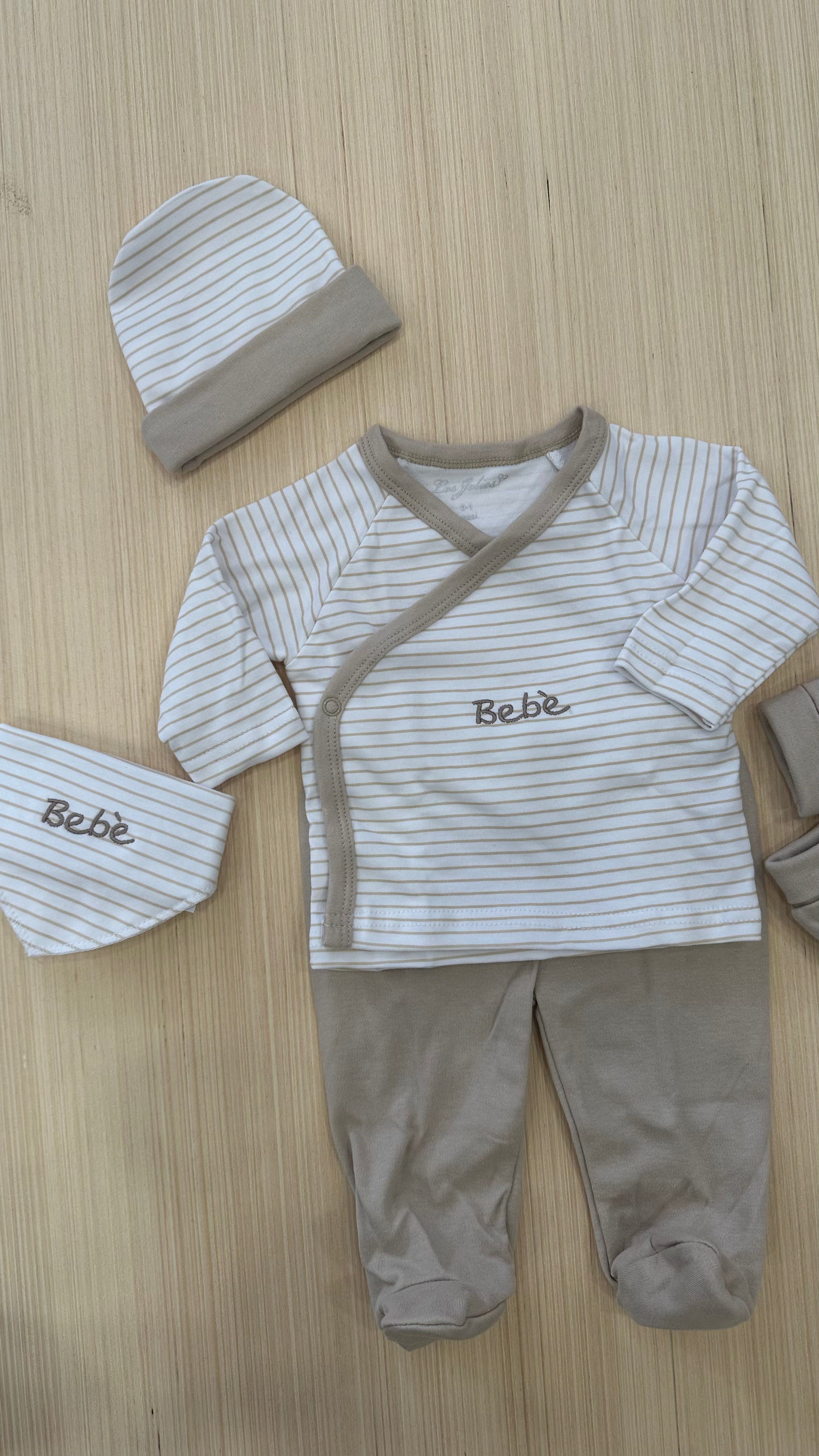 Set NASCITA BEBE' 4pz - BEIGE